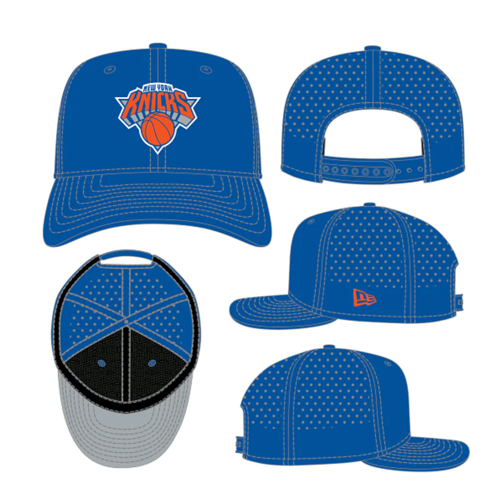 New York Knicks NBA Perform 9Seventy Stretch Snapback Hat - Image 7