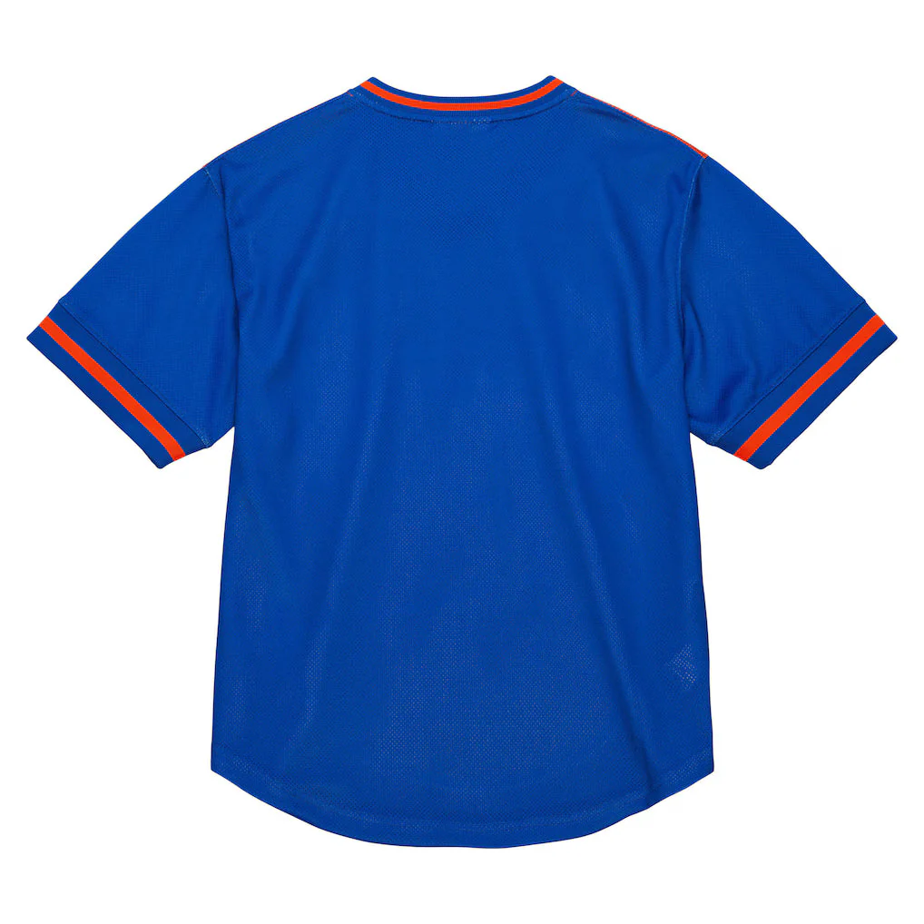 New York Knicks Orange Jumbotron 3.0 Mesh V-Neck T-Shirt - Image 3