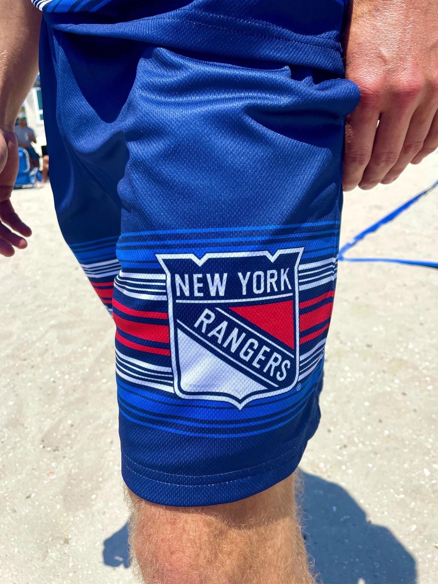New York Rangers 2024 Alternate Mesh Hockey Shorts - Image 4