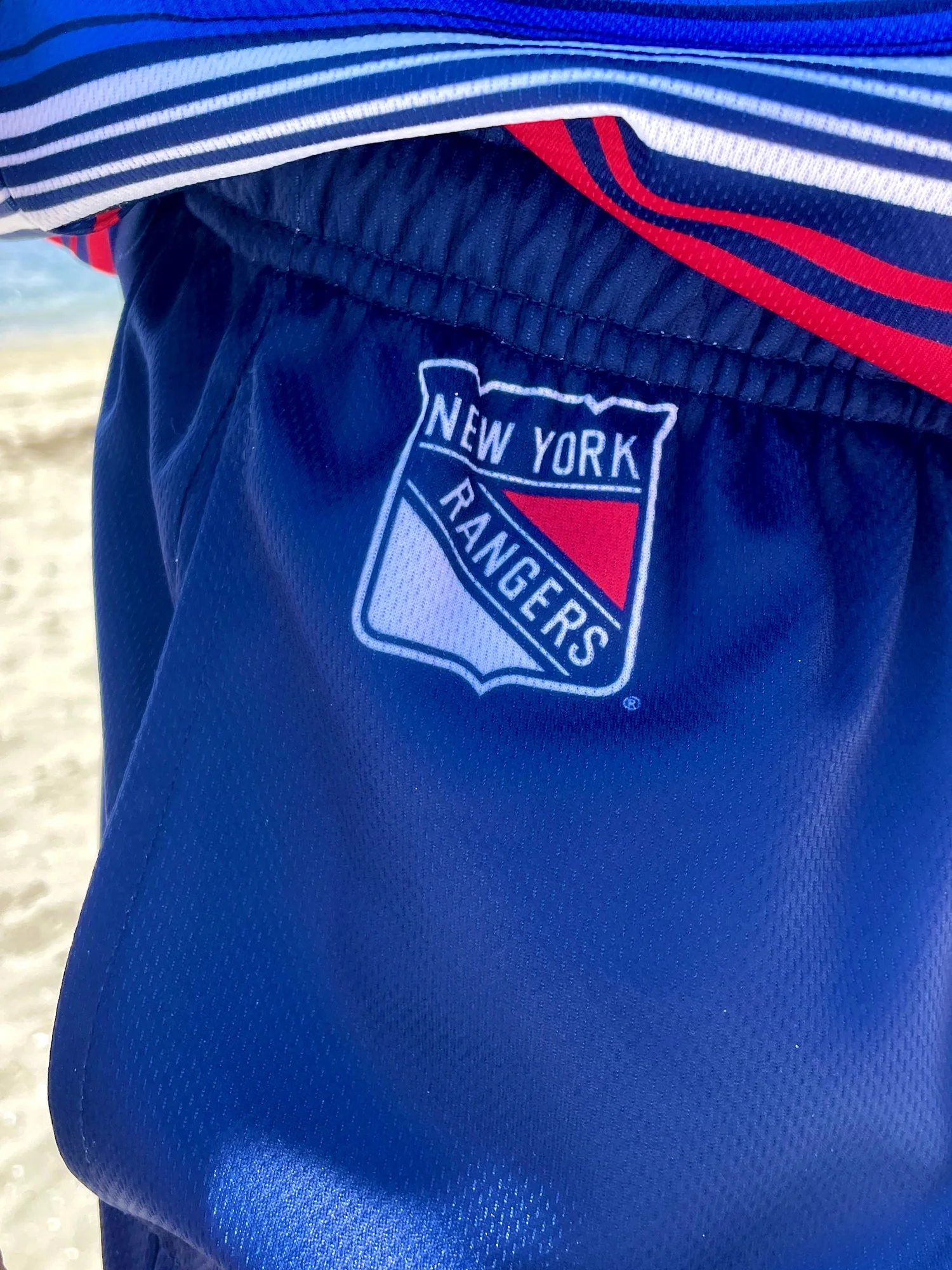 New York Rangers 2024 Alternate Mesh Hockey Shorts - Image 5