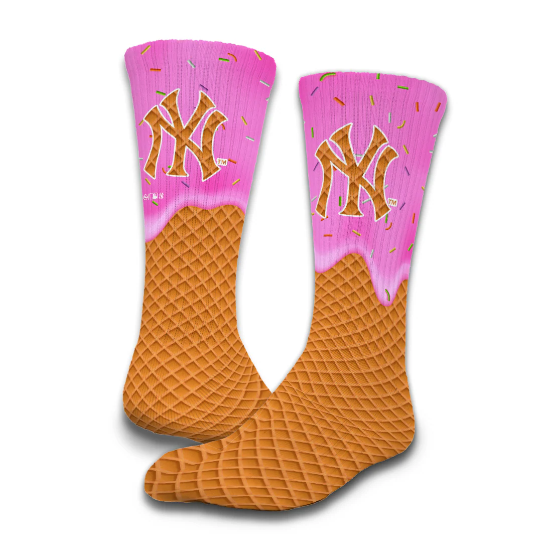 New York Yankees Ice Cream Drip 2-Pack Lifestyle Crew Socks - Image 2