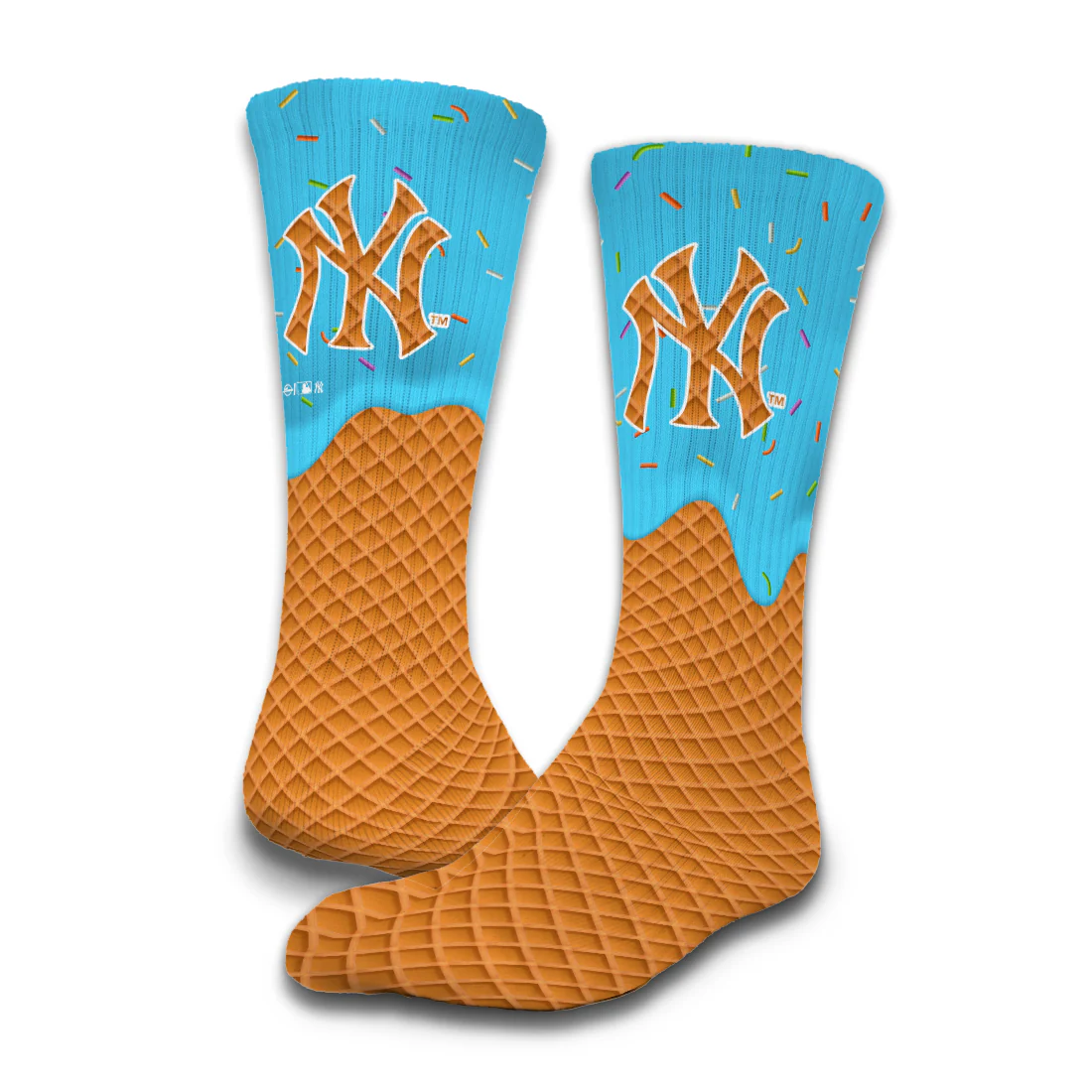 New York Yankees Ice Cream Drip 2-Pack Lifestyle Crew Socks - Image 3