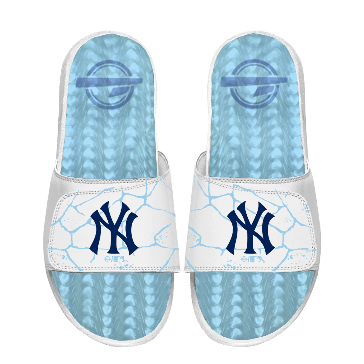 New York Yankees White Ice Gel Slides