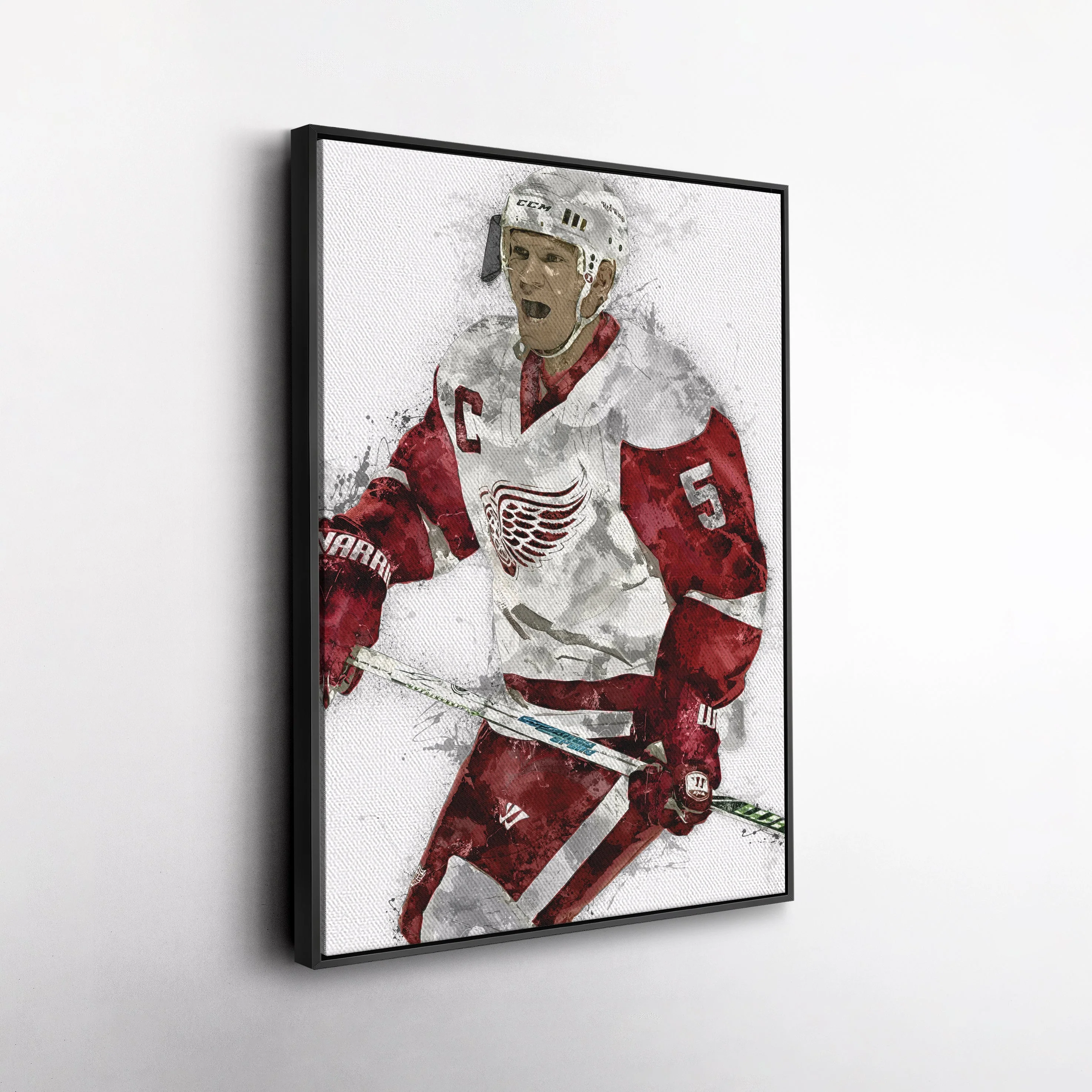 Nicklas Lidström Canvas Art Detroit Red Wings Wall Decor