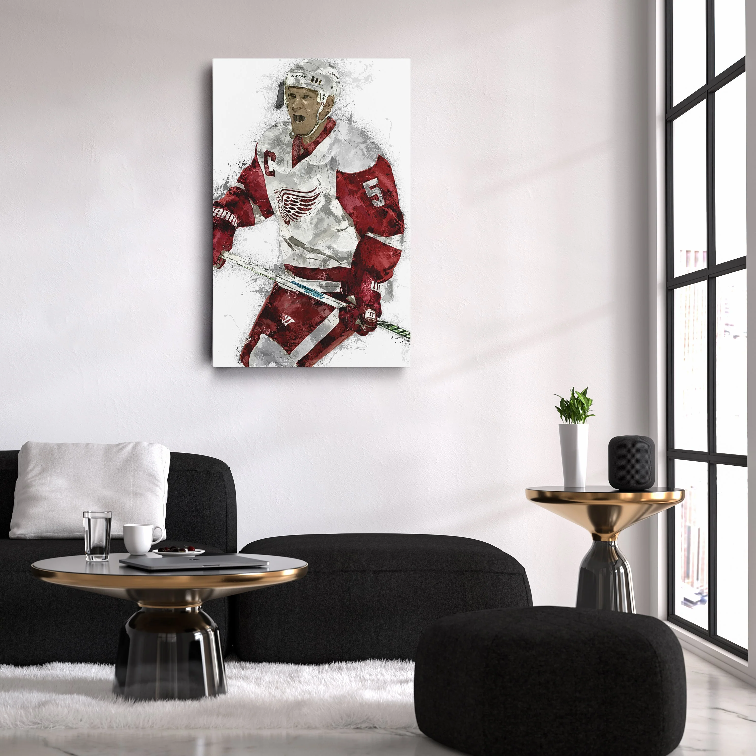 Nicklas Lidström Canvas Art Detroit Red Wings Wall Decor - Image 2