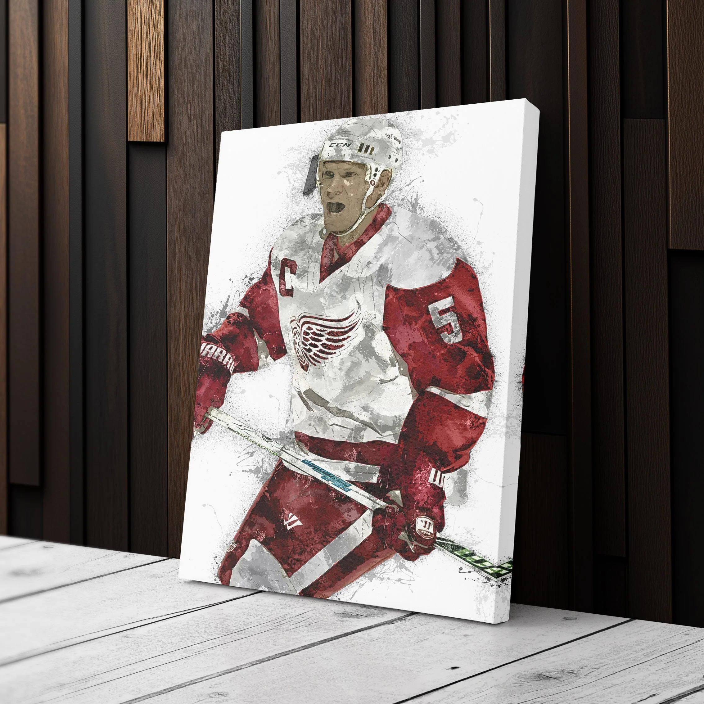 Nicklas Lidström Canvas Art Detroit Red Wings Wall Decor - Image 3