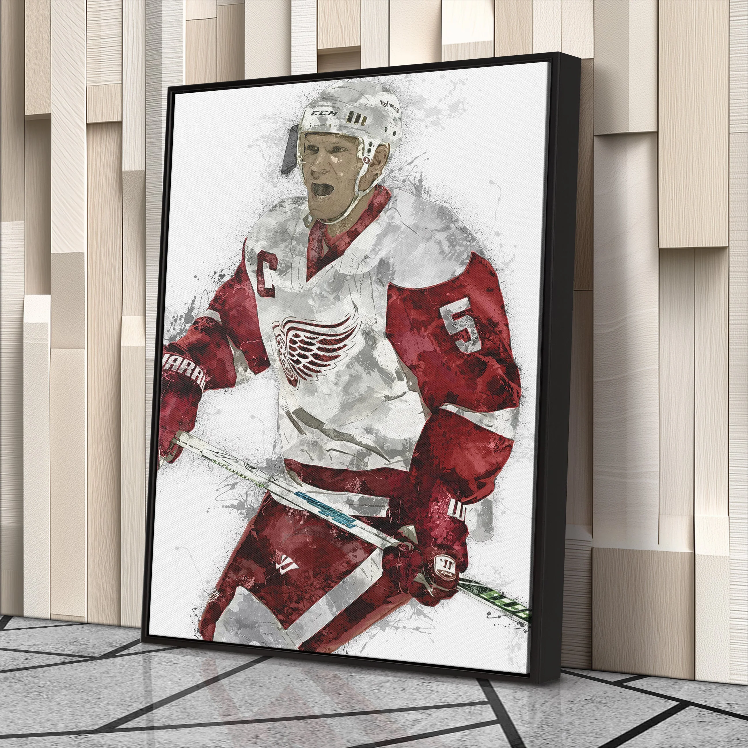 Nicklas Lidström Canvas Art Detroit Red Wings Wall Decor - Image 4