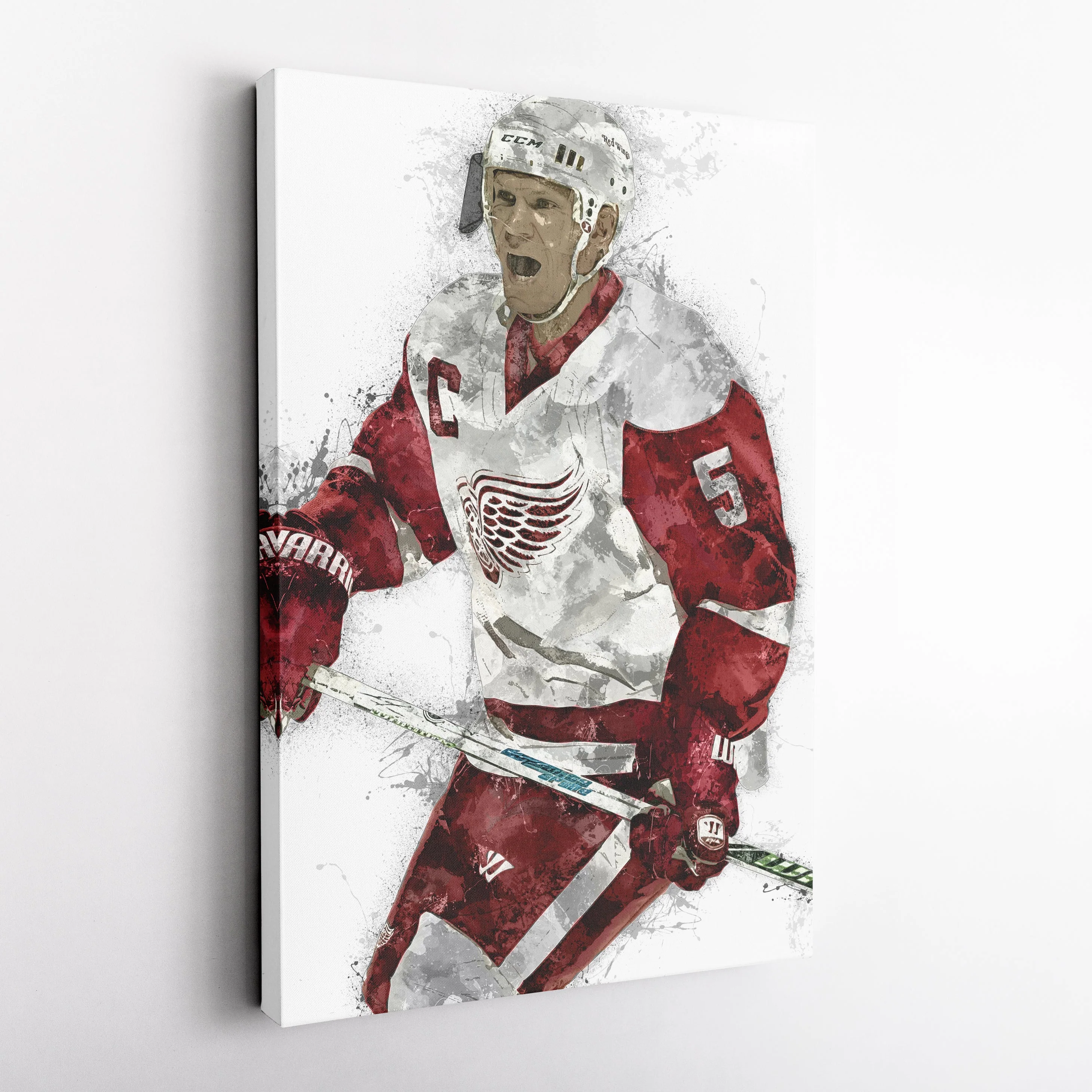 Nicklas Lidström Canvas Art Detroit Red Wings Wall Decor - Image 5