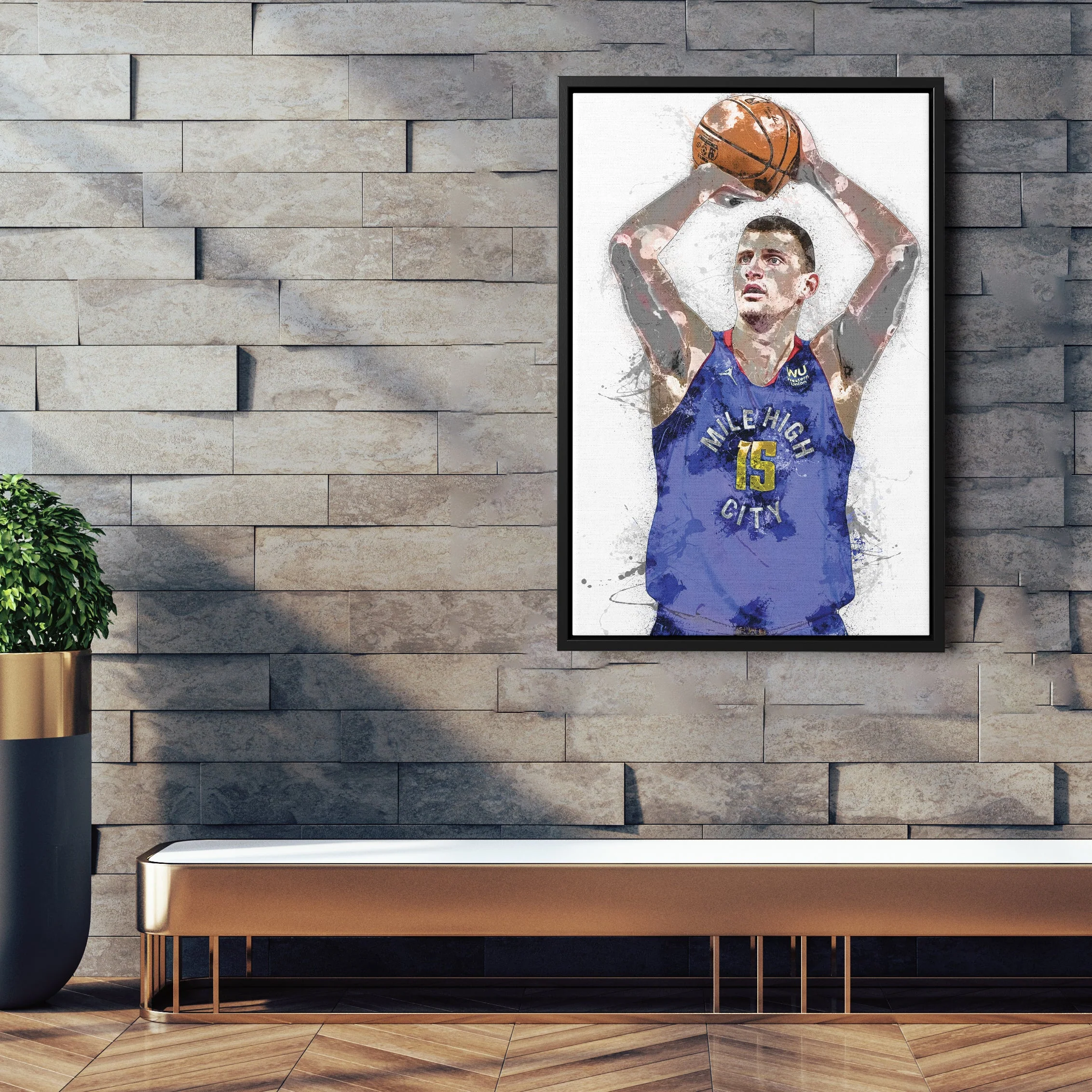 Nikola Jokic Canvas Art – Denver Nuggets Wall Decor - Image 6