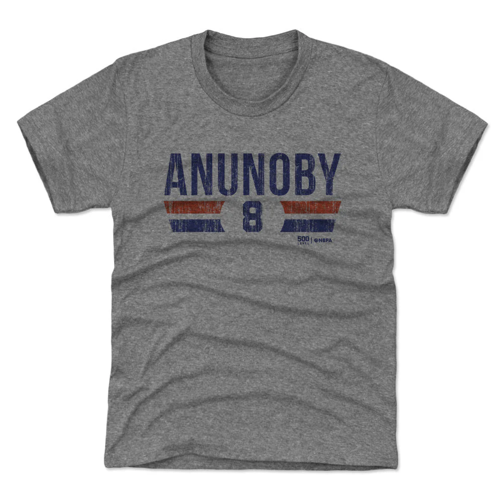 OG Anunoby New York Knicks Font Kids T-Shirt - Image 2