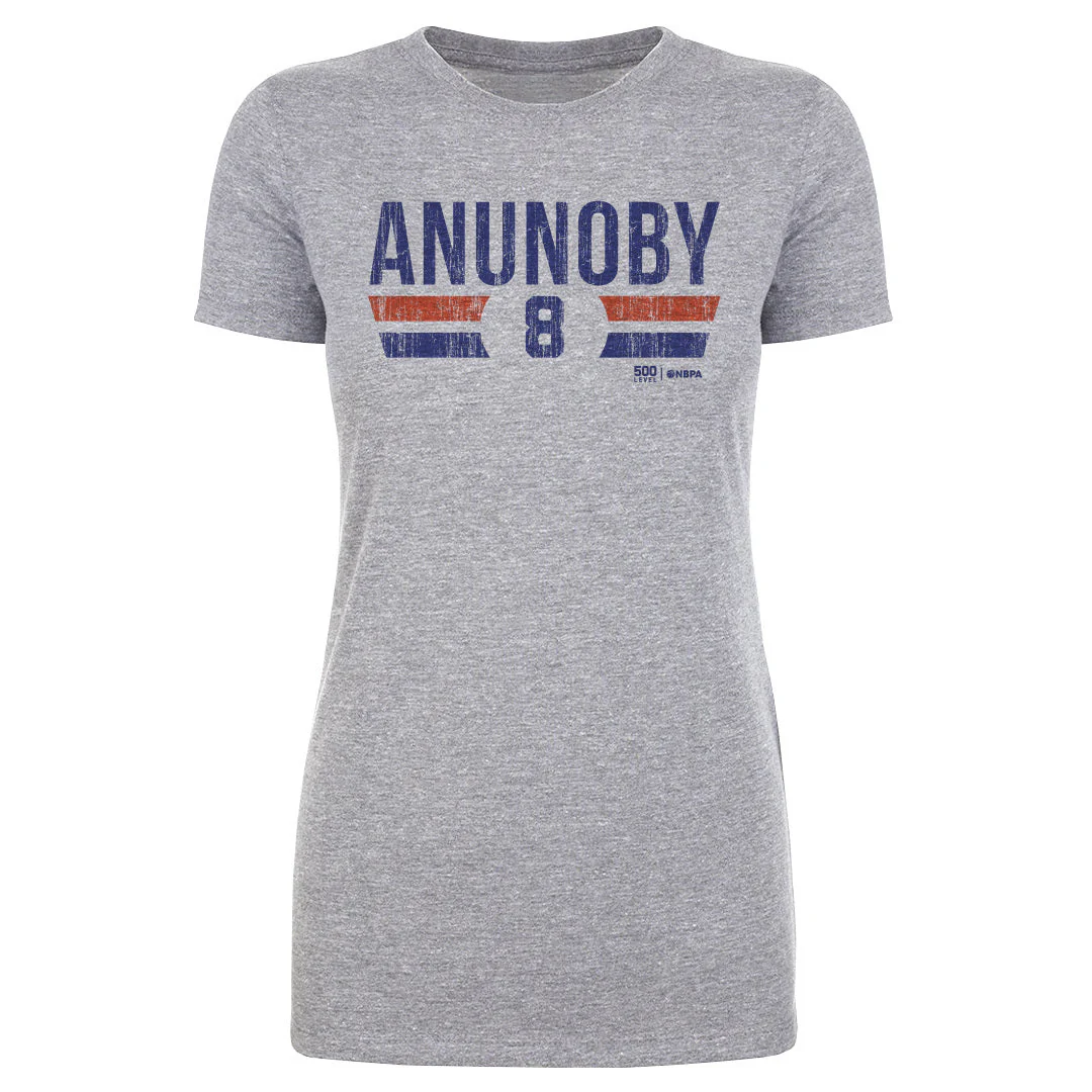 OG Anunoby New York Knicks Font Women's T-Shirt - Image 2