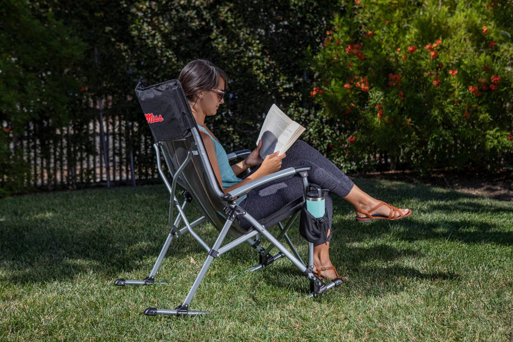 Ole Miss Rebels Outdoor Rocking Camp Chair - Image 2
