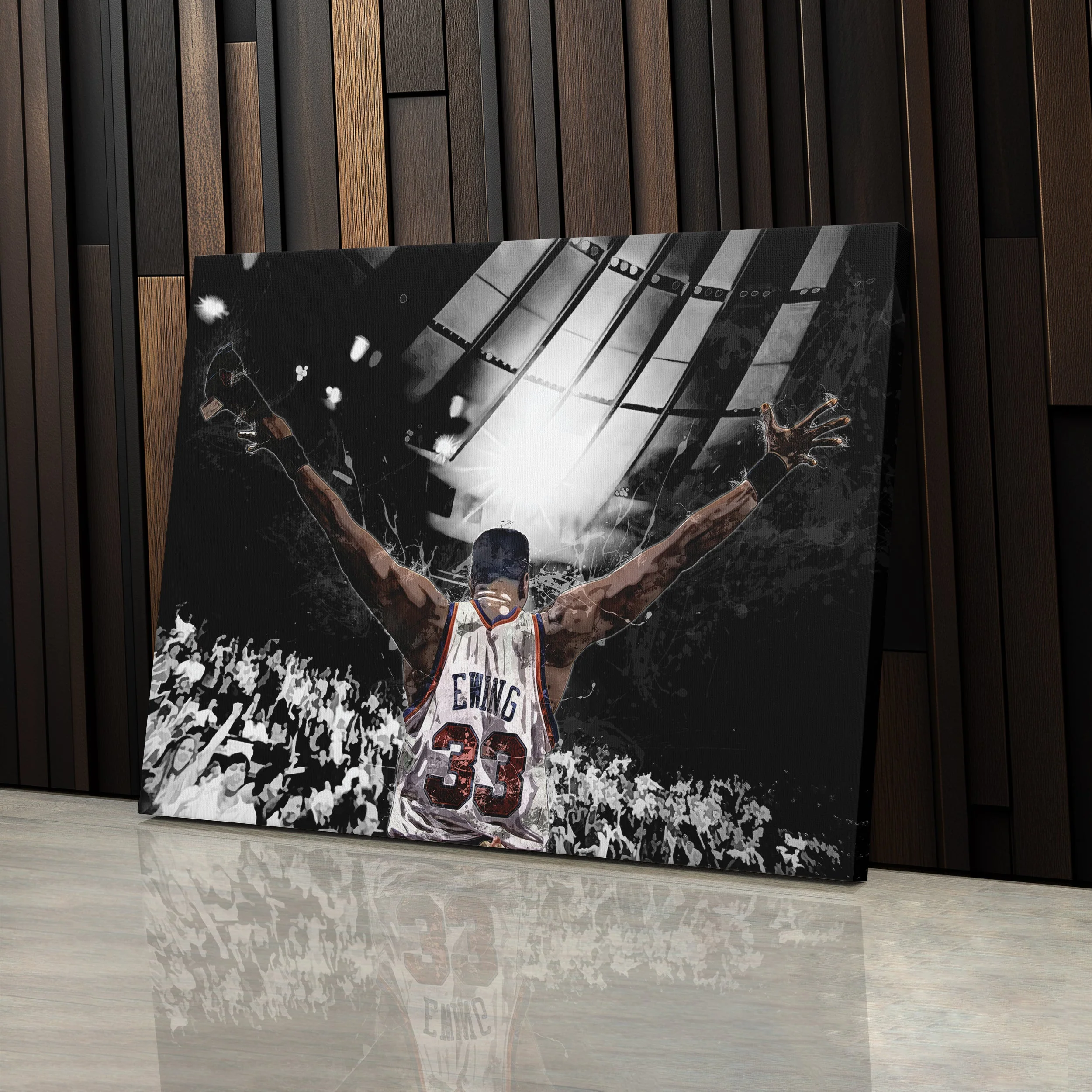 Patrick Ewing Canvas Art – Knicks Basketball Wall Decor - Image 4