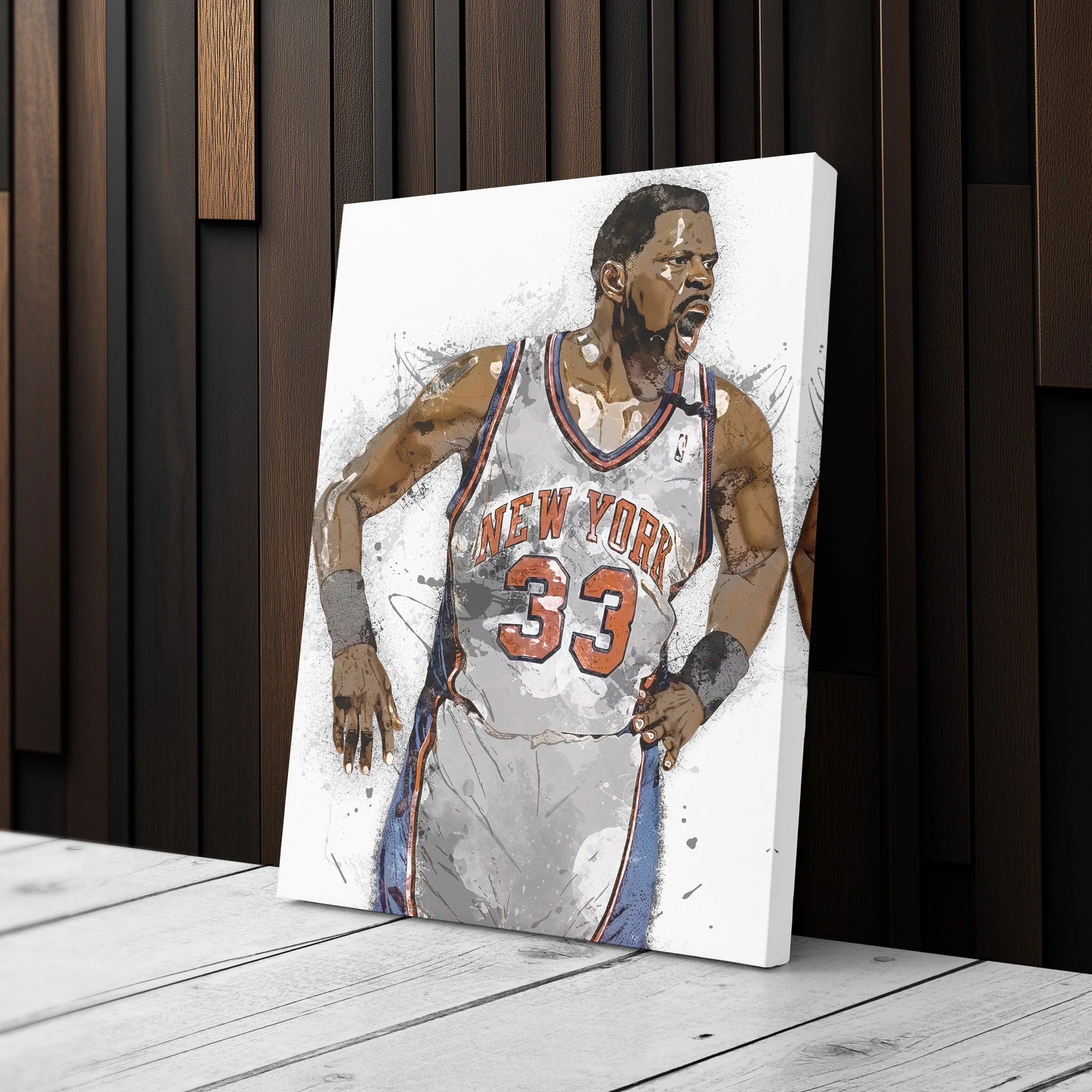 Patrick Ewing Canvas Art – New York Knicks Wall Decor - Image 2