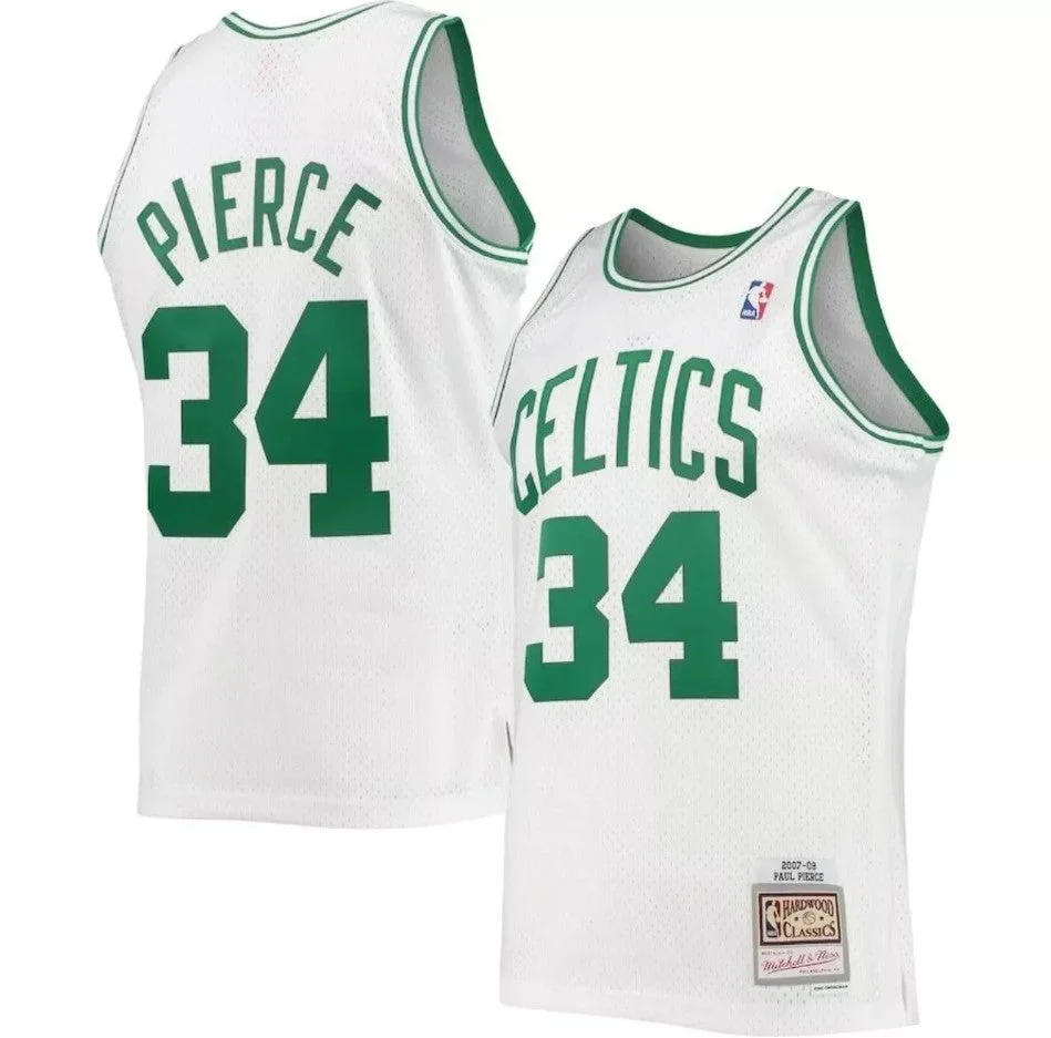Boston Celtics Paul Pierce Mitchell & Ness White Hardwood Classics Jersey