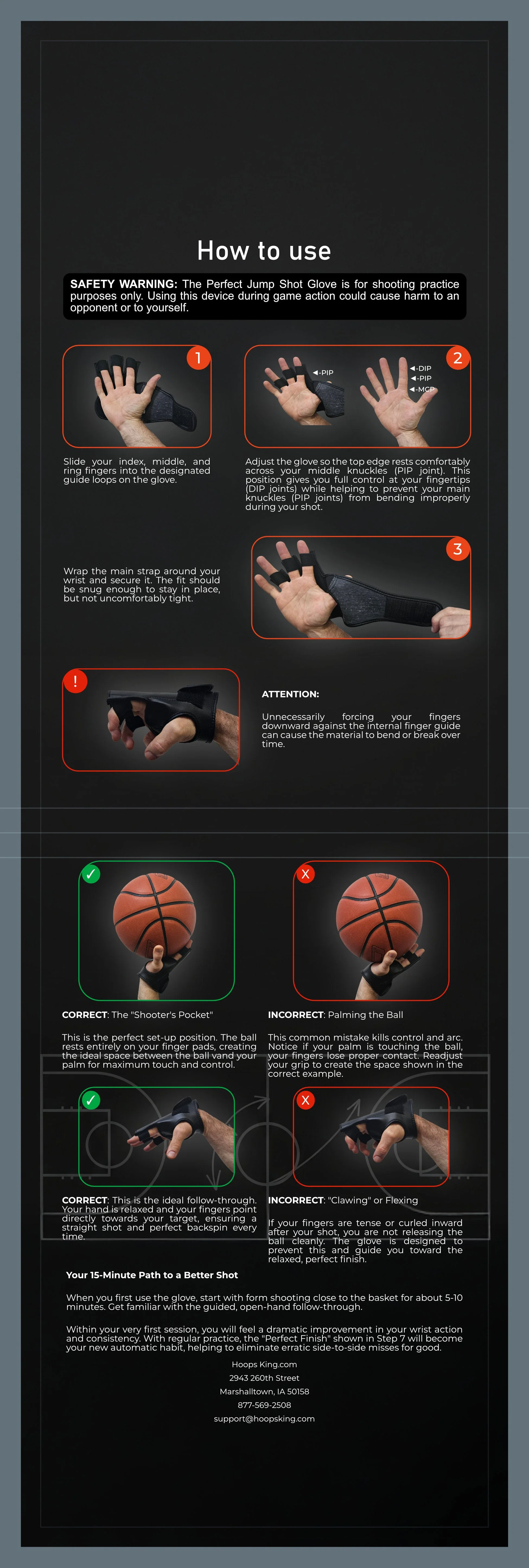 Perfect Jump Shot Basketball Shooting Glove - Image 7