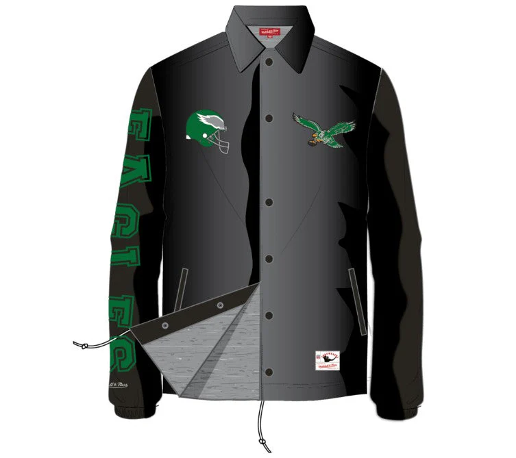 Philadelphia Eagles Coaches Classic Raglan Full-Snap Windbreaker Jacket