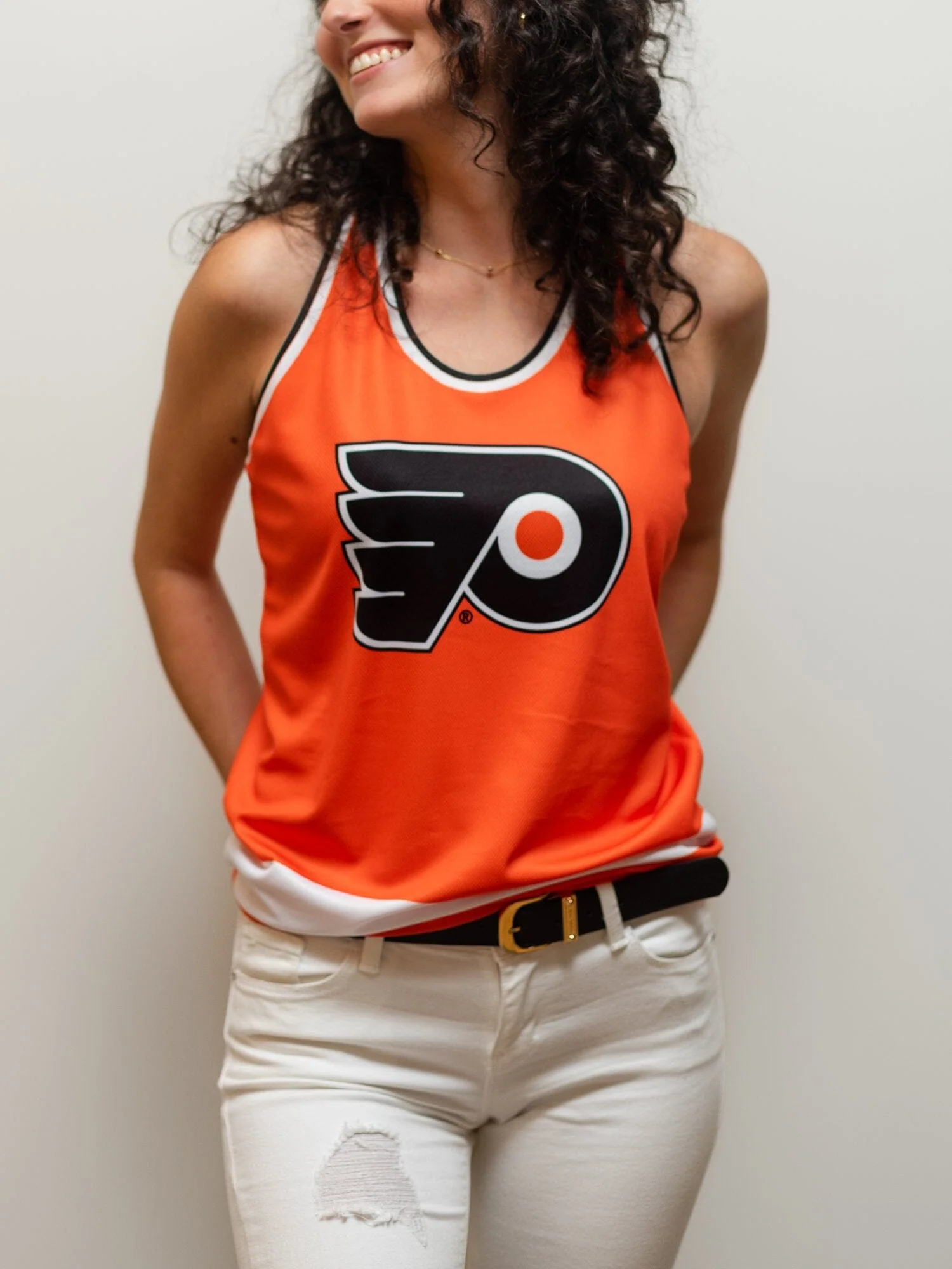 Philadelphia Flyers Women's Racerback Hockey Tank - Image 3