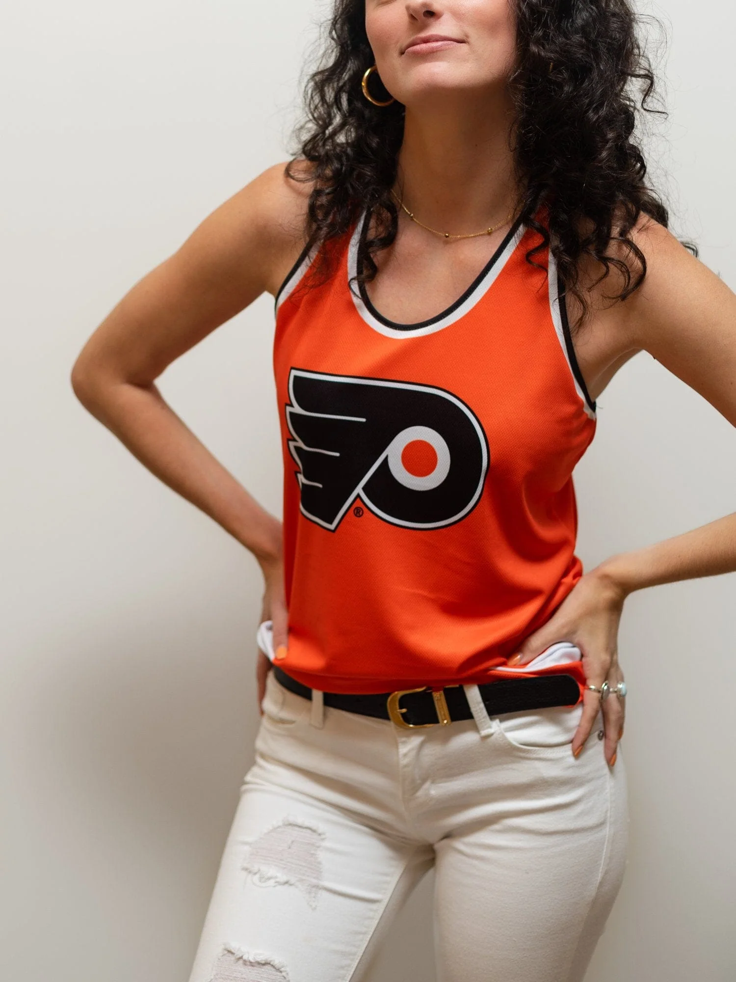 Philadelphia Flyers Women's Racerback Hockey Tank - Image 5