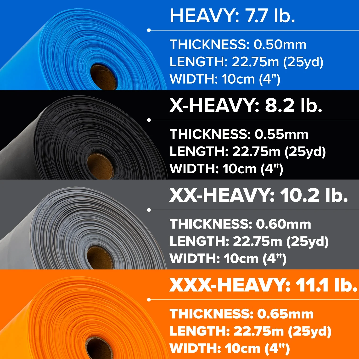 Physical Therapy Exercise Bands (4" x 25 Yards) - Image 51