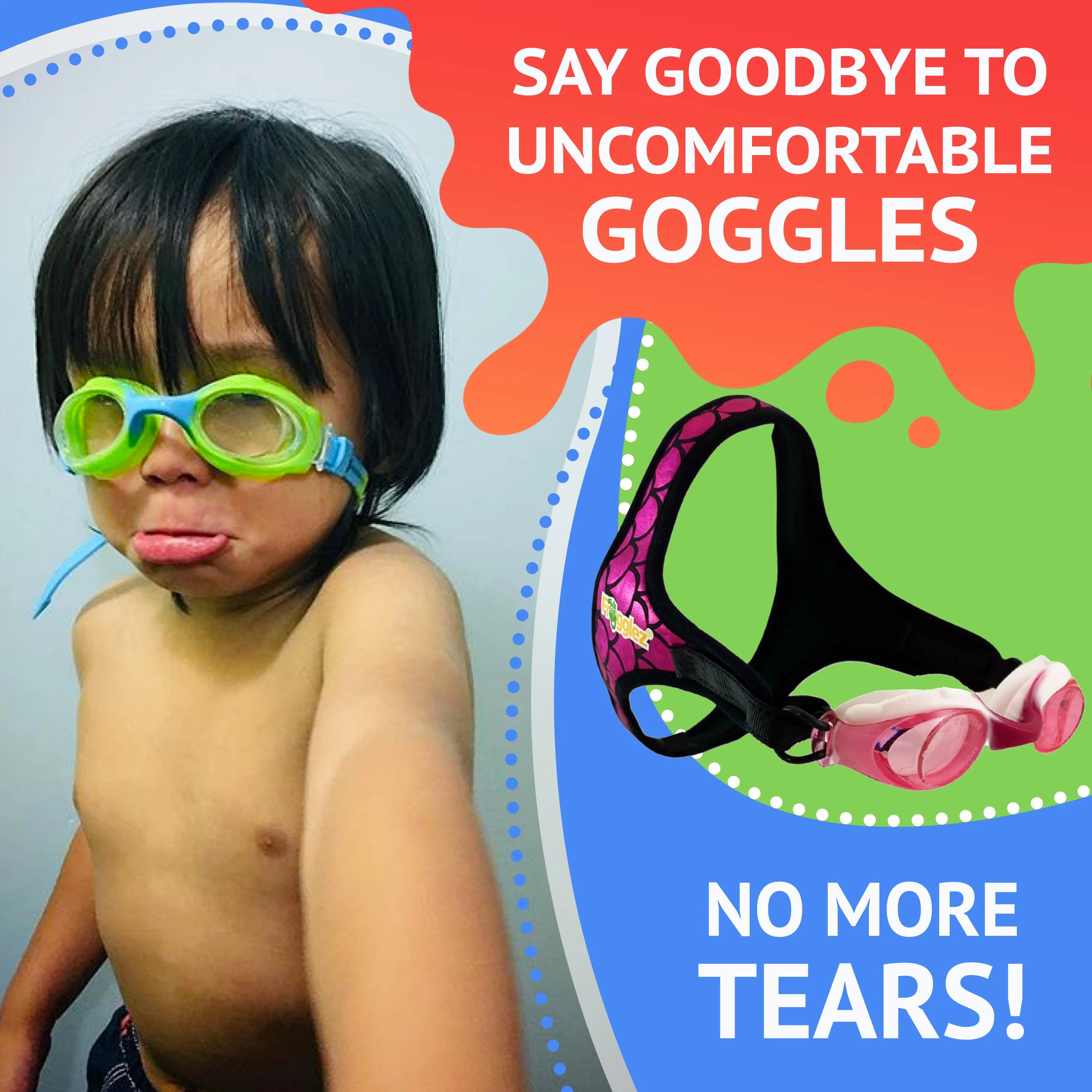 Pink Mermaidz Kids Swim Goggles - Image 2