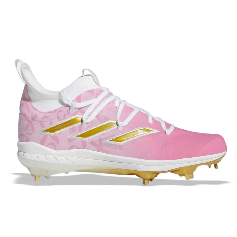 "Pink Ribbon 2.0" Adidas Adizero Afterburner NWV Cleats- Size 9.5 Men's