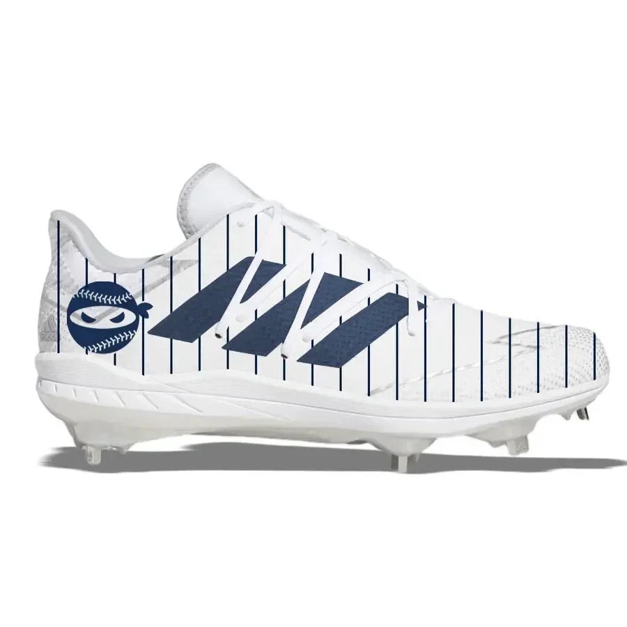 "Pitching Ninja Pinstripes" Adidas Afterburner 7 Cleats - Size 13 Men's