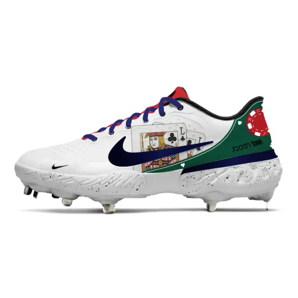 "Poker" Nike Alpha Huarache Elite 3 Low Cleats - Image 2