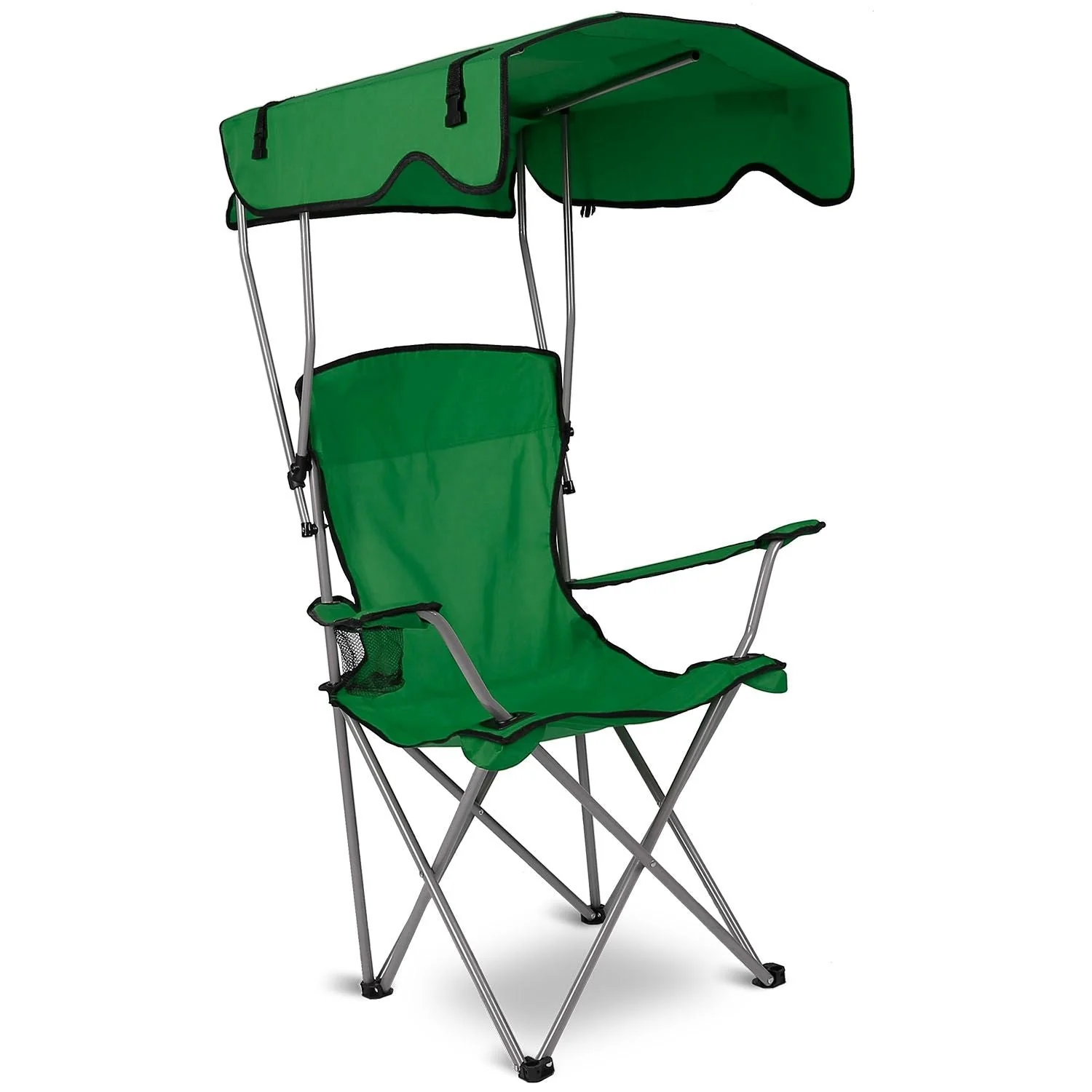 Portable Camping Chair with Adjustable Sunshade Canopy - Image 17