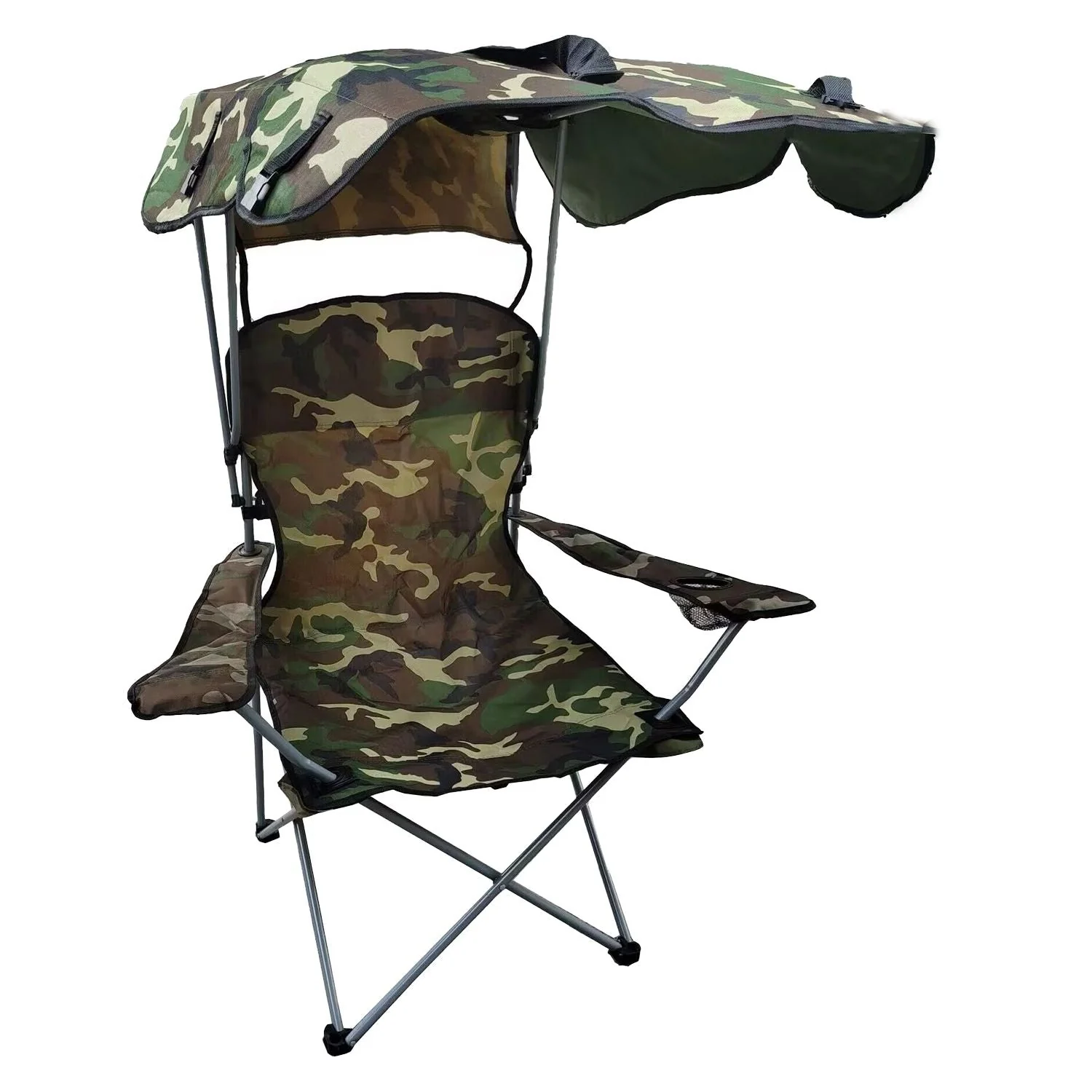Portable Camping Chair with Adjustable Sunshade Canopy - Image 33