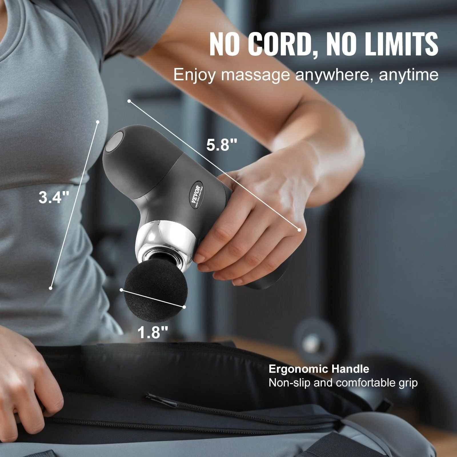 Deep Tissue Percussion Massager with Multiple Speed Settings & Attachments - Image 6