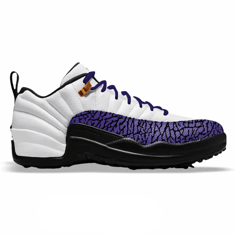 "Purple Elephant" Jordan 12 Retro Golf Shoes