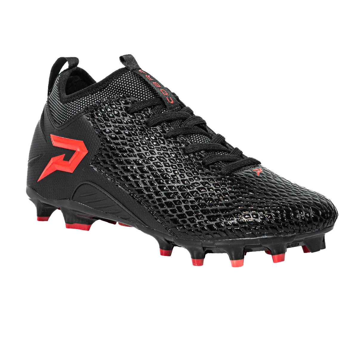 Quantum Speed Black Cobra Skin Football Cleats - Image 6