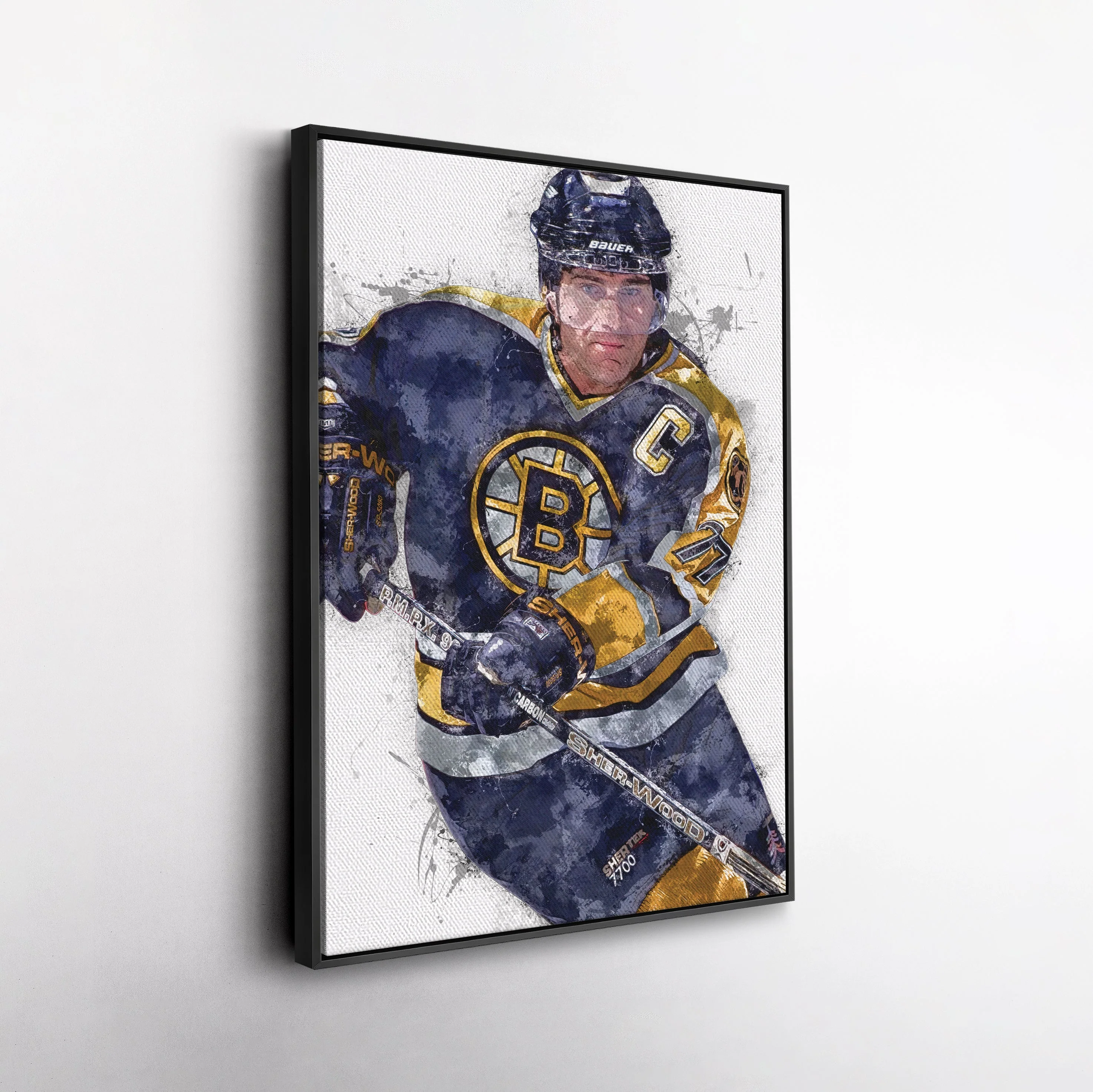Boston Bruins Ray Bourque Canvas Wall Decor