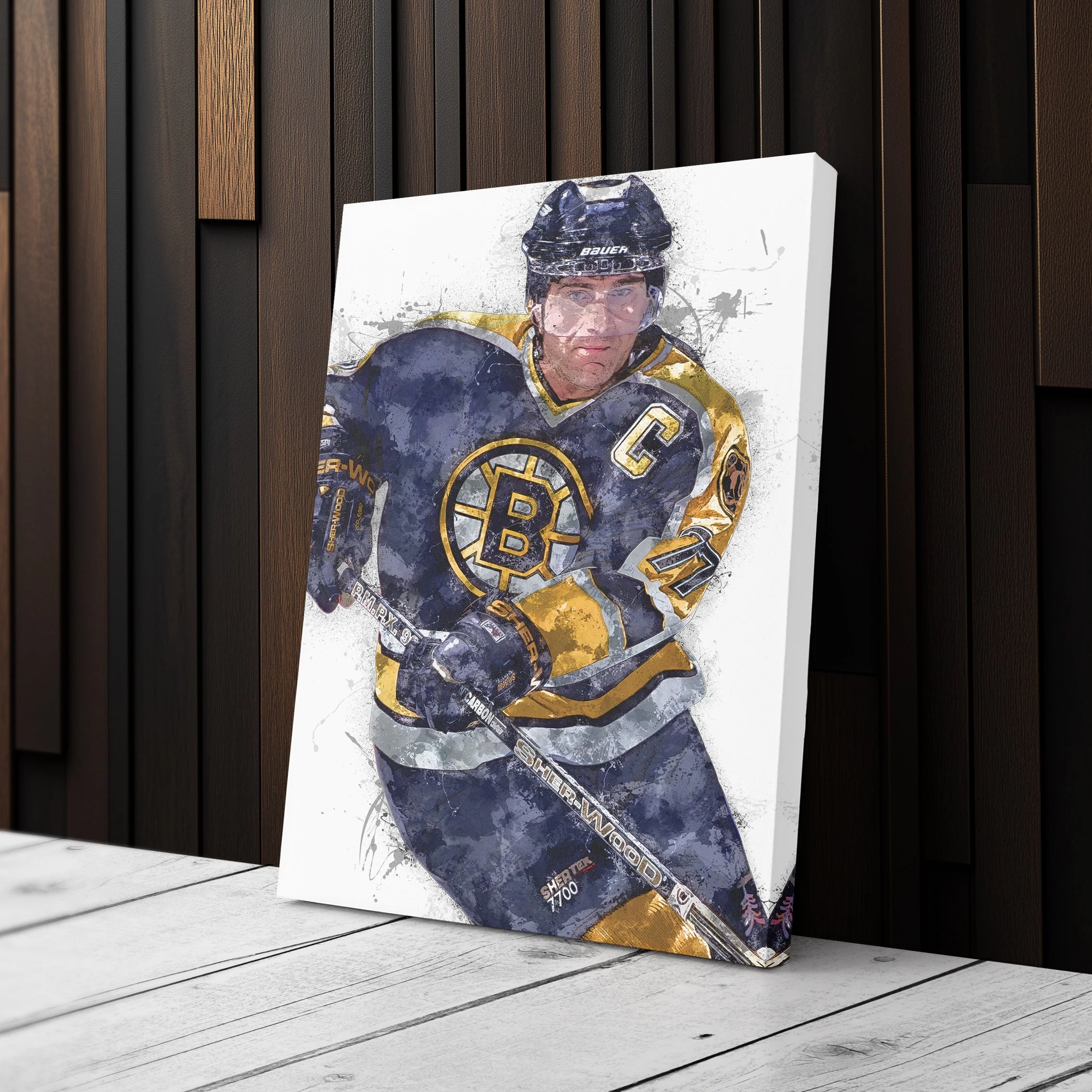 Boston Bruins Ray Bourque Canvas Wall Decor - Image 3