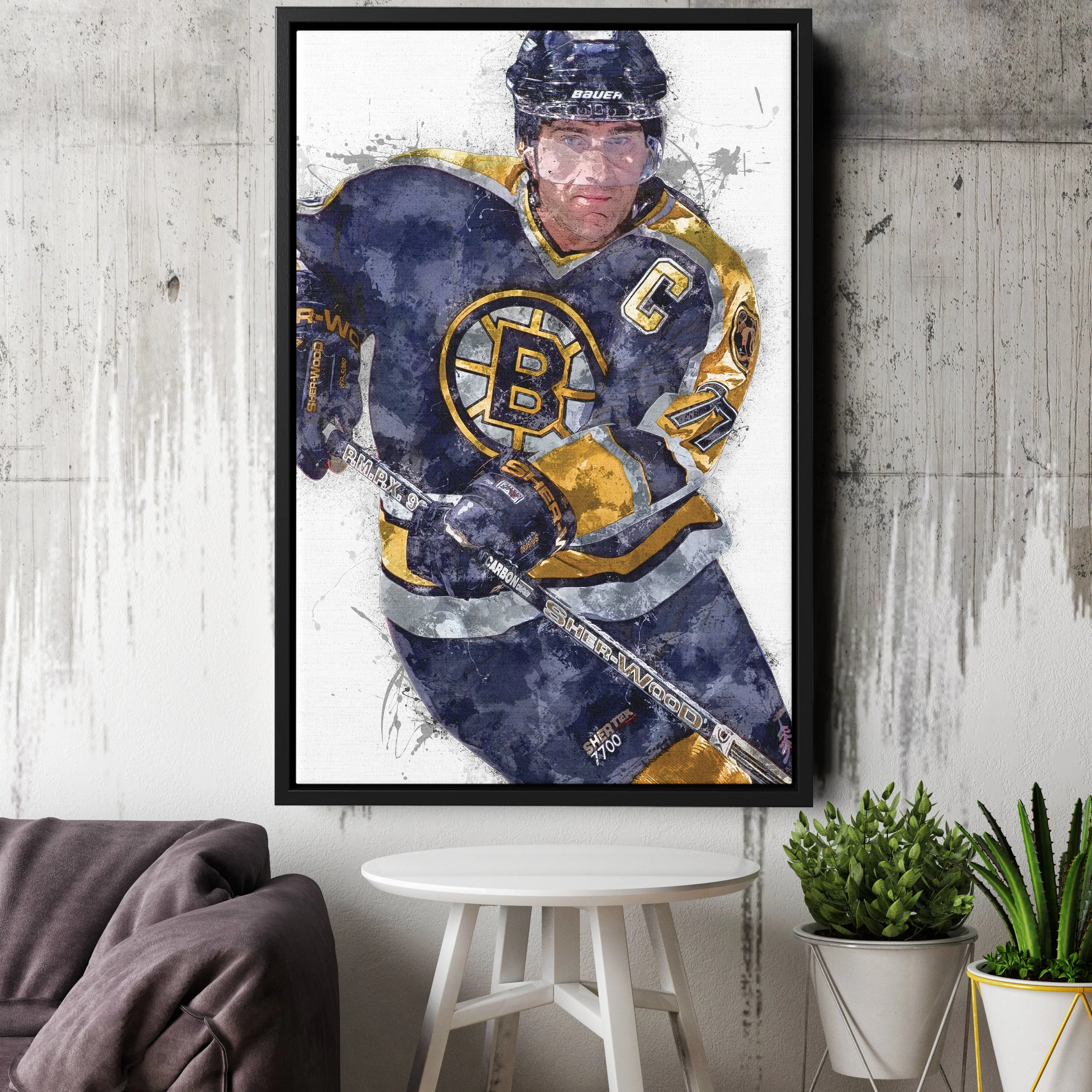 Boston Bruins Ray Bourque Canvas Wall Decor - Image 6