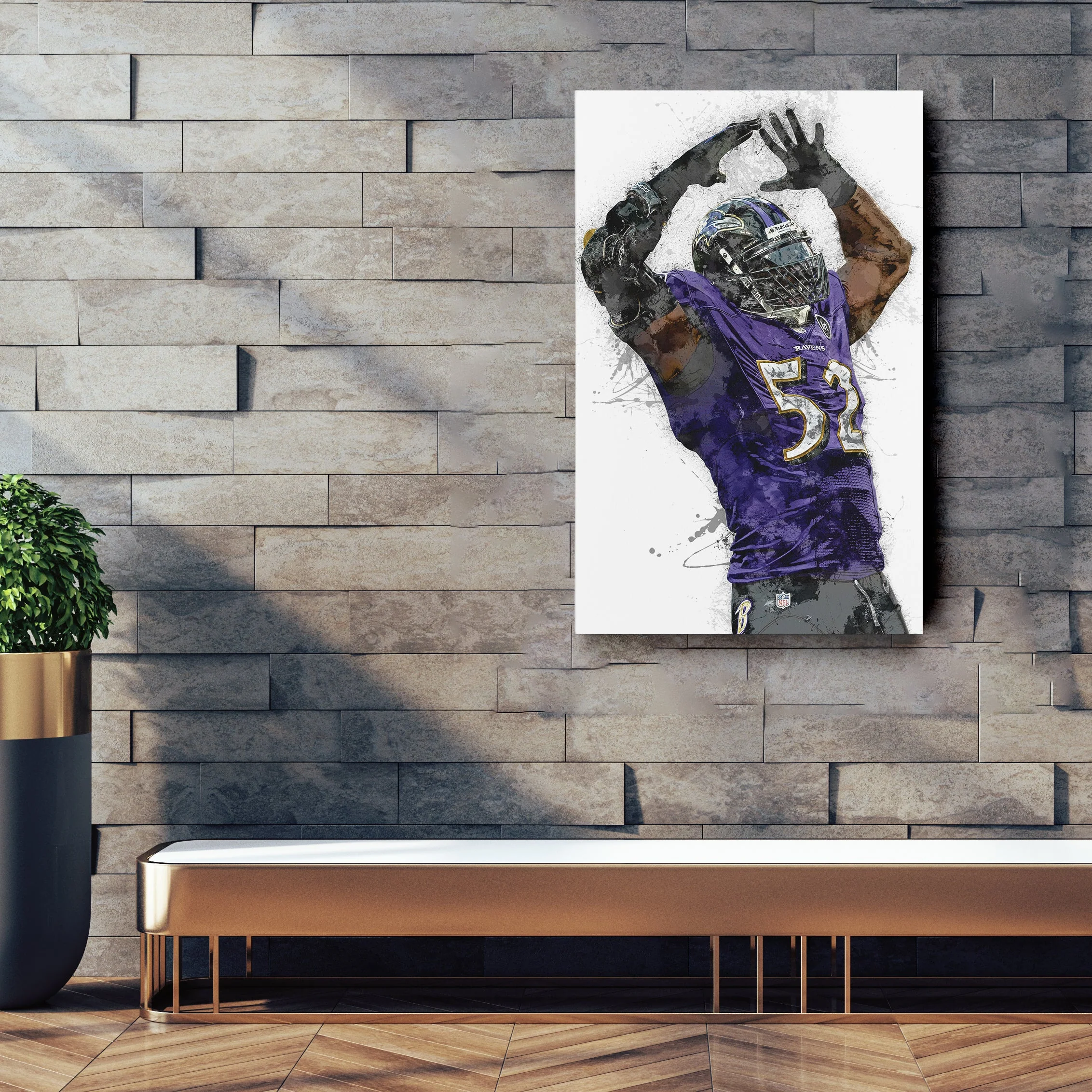 Ray Lewis Wall Art - Baltimore Ravens NFL Wall Decor - Image 2
