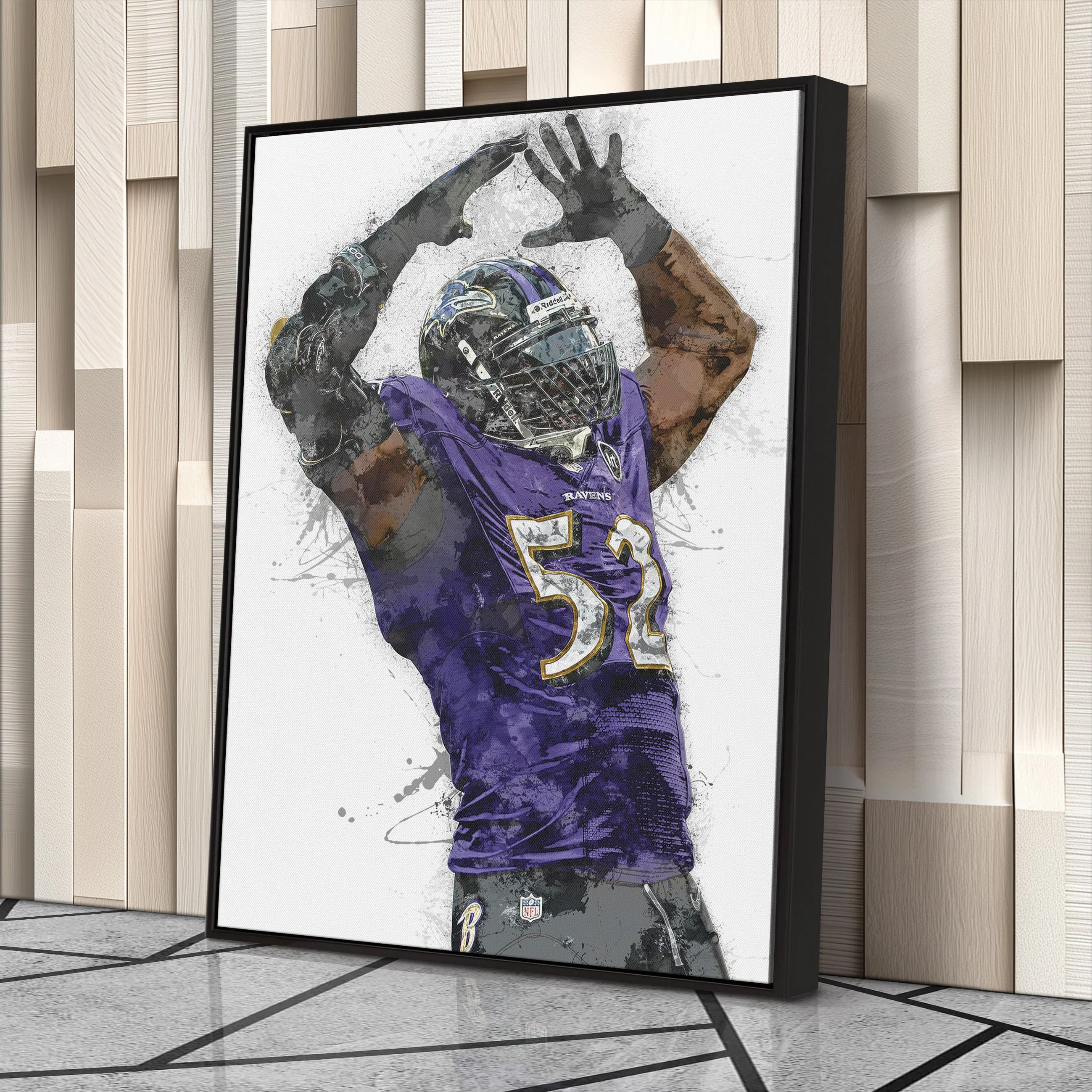 Ray Lewis Wall Art - Baltimore Ravens NFL Wall Decor - Image 4