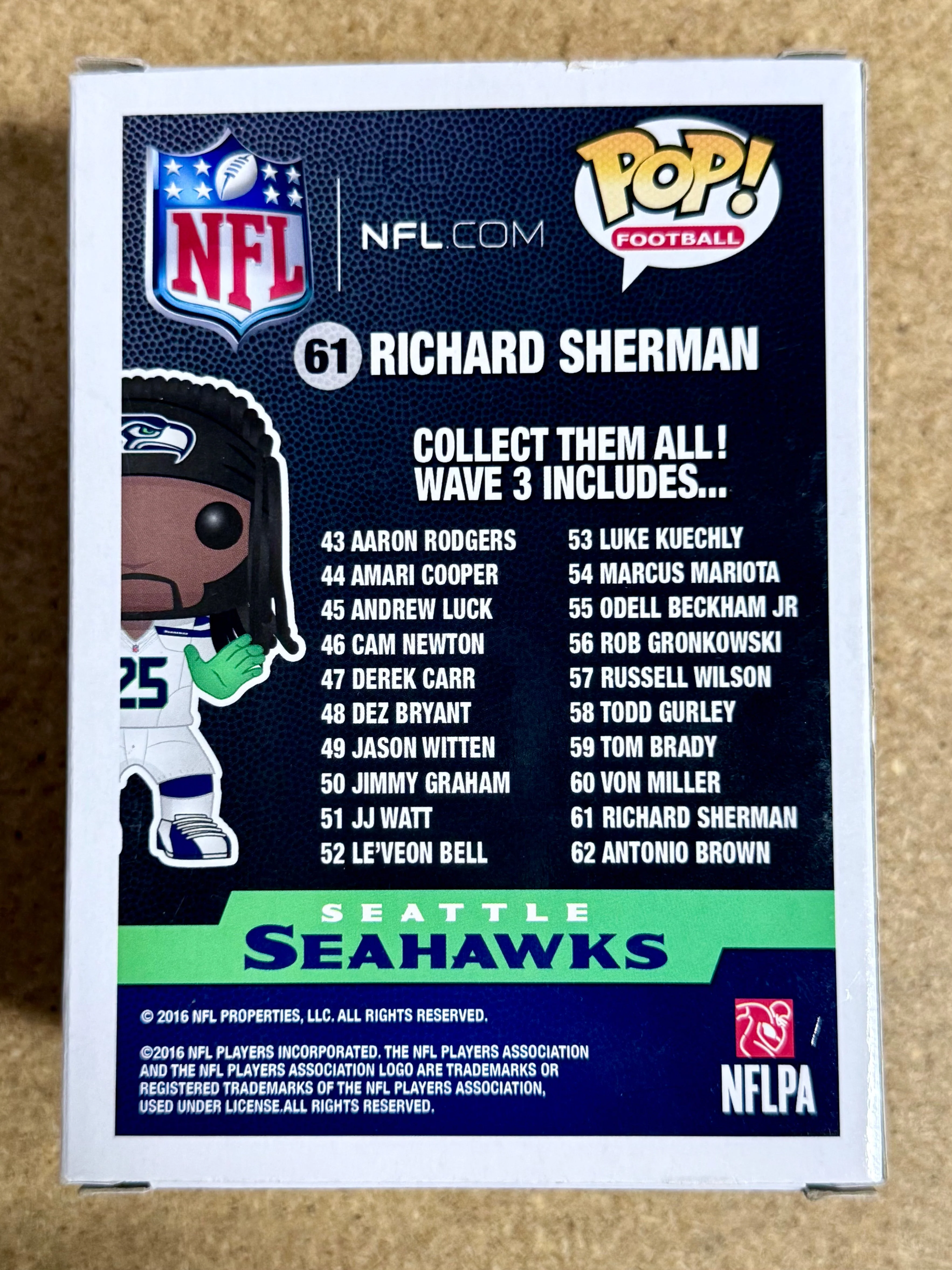 Richard Sherman Signed NFL Seattle Seahawks Vaulted Funko POP! #61 - Image 6