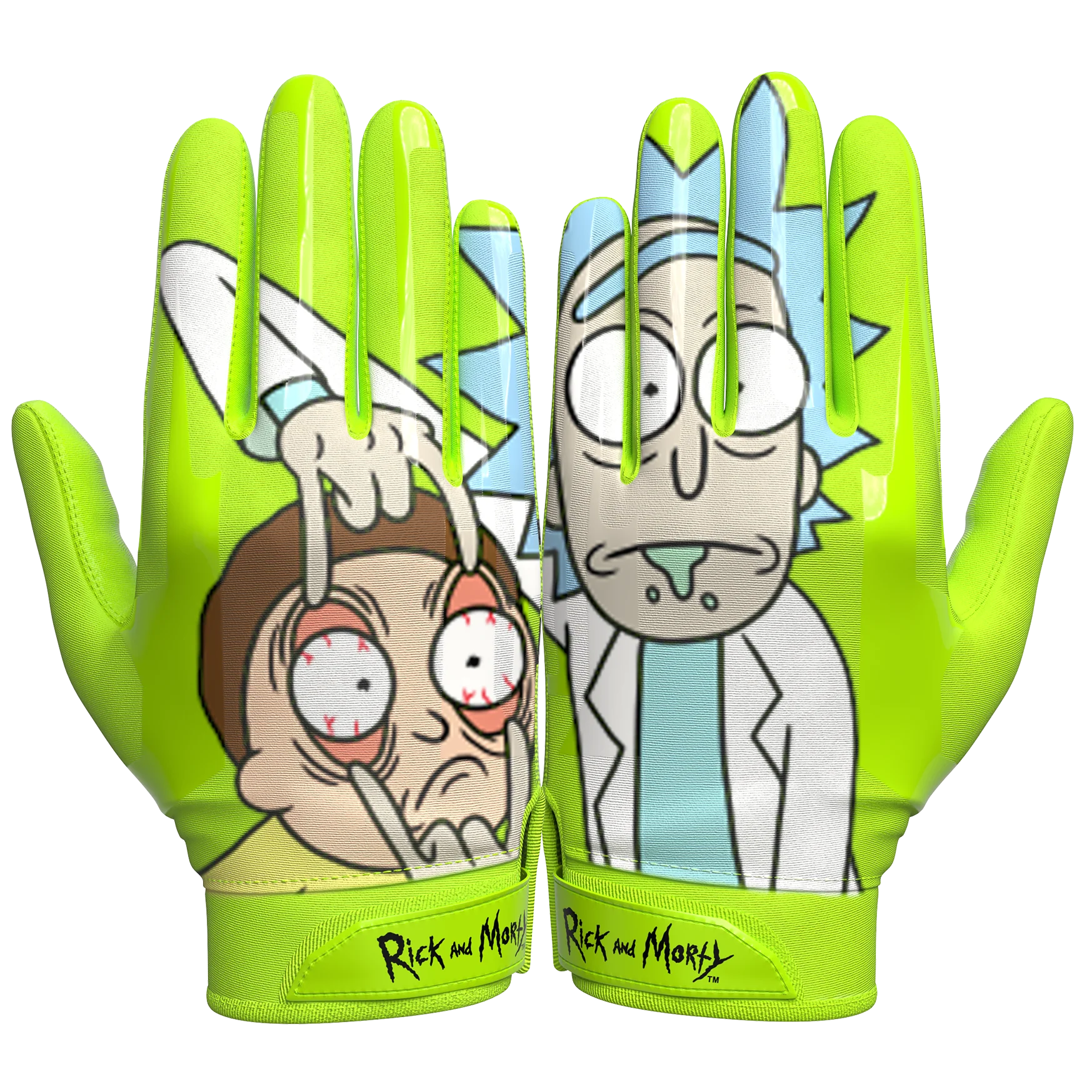 Rick and Morty Football Gloves - VPS1 by Phenom Elite