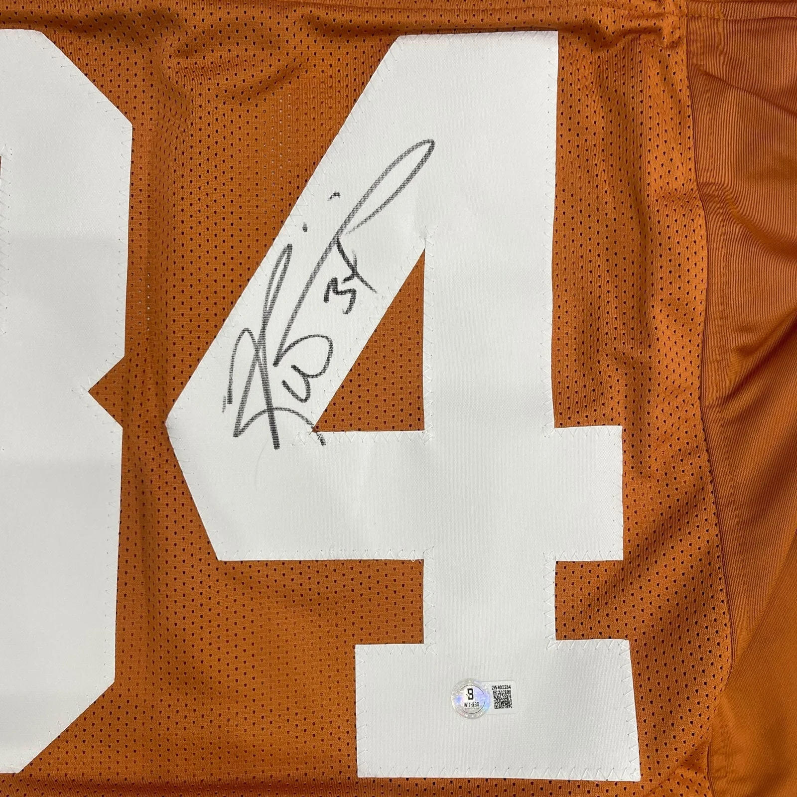 Autographed Texas Longhorns Ricky Williams #34 Custom Jersey - Image 2