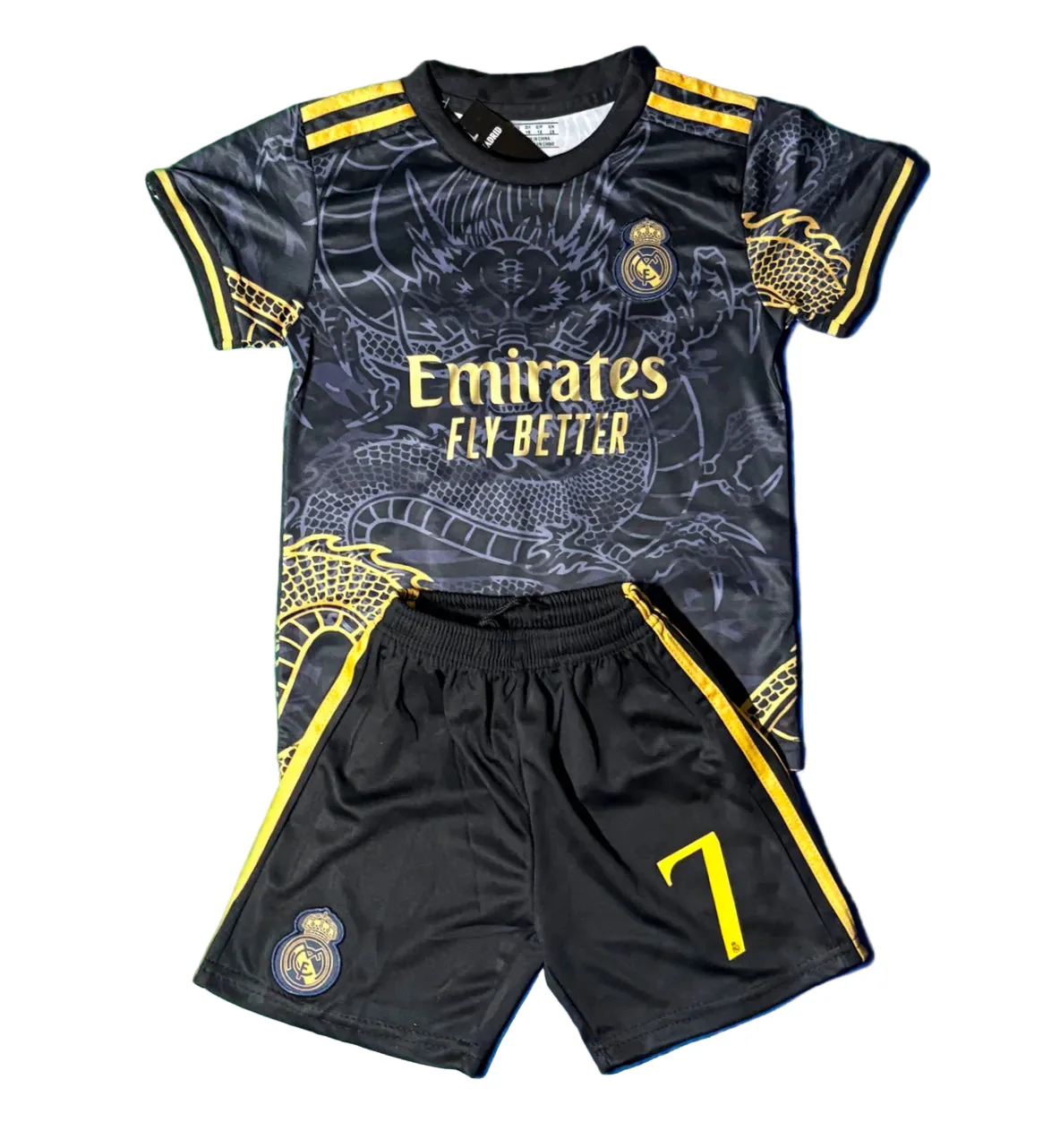 Ronaldo 7 Dragon Edition Real Madrid Exclusive 3rd Soccer Jersey Toddler/youth Kids Kit - Image 2