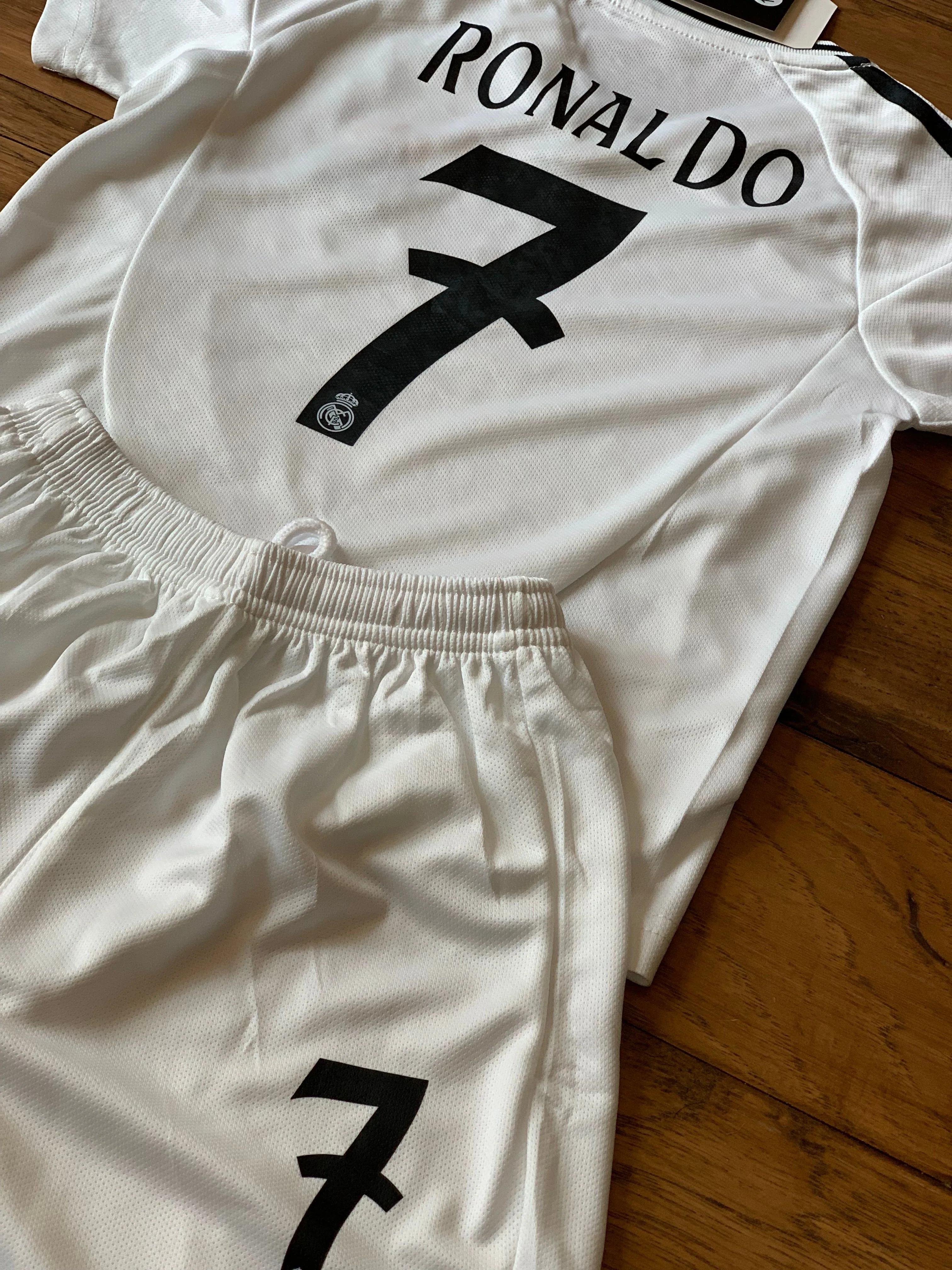 Ronaldo 7 White Kids Soccer Jersey Real Madrid Youth Toddler Sizes - Image 11