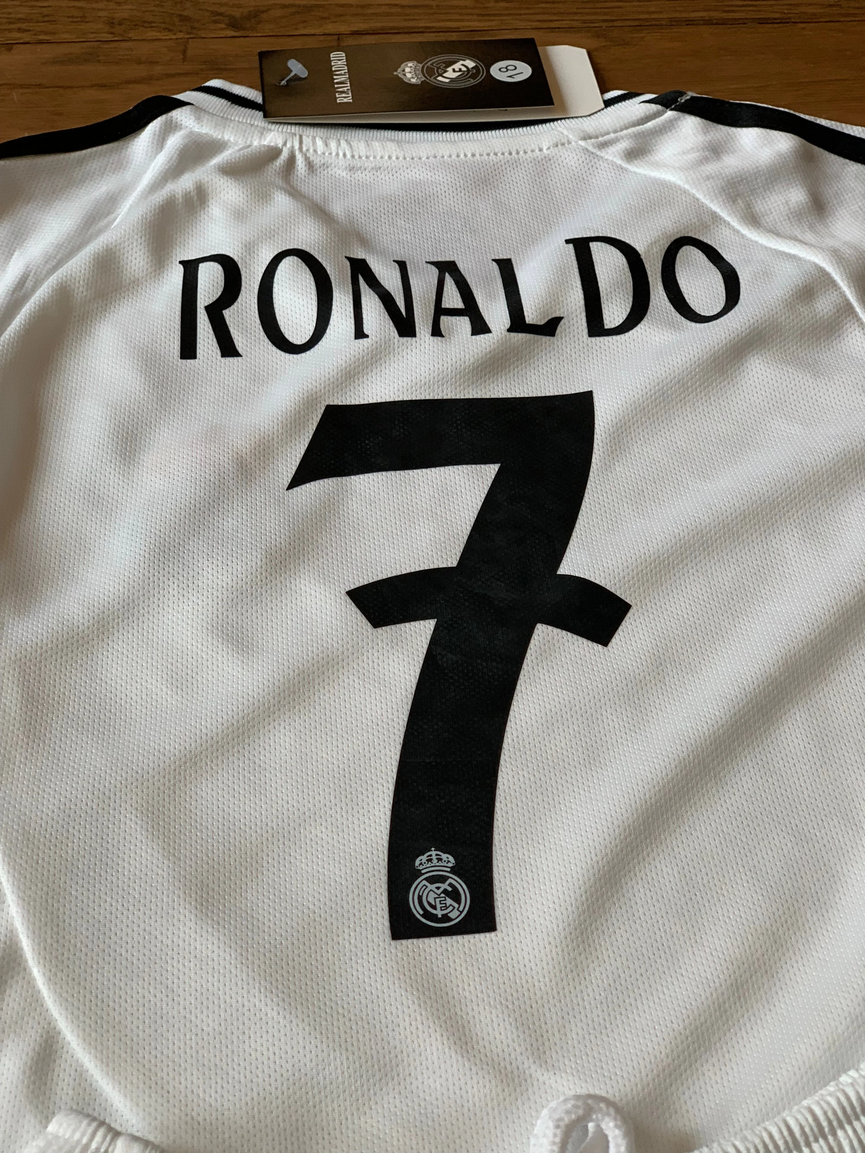 Ronaldo 7 White Kids Soccer Jersey Real Madrid Youth Toddler Sizes - Image 4