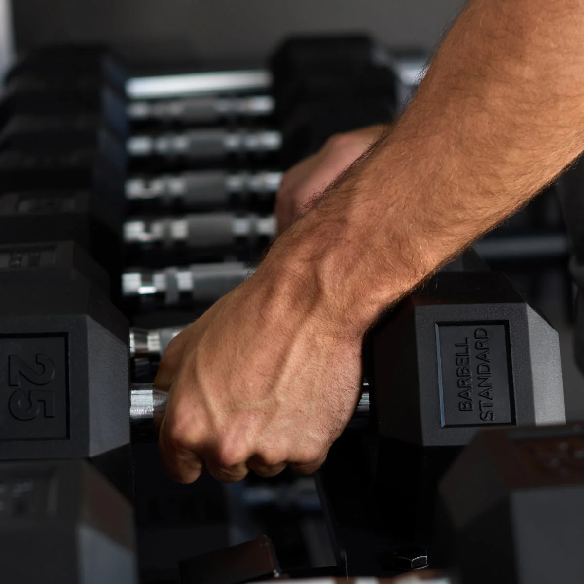 Rubber Hex Dumbbell Sets - Image 2