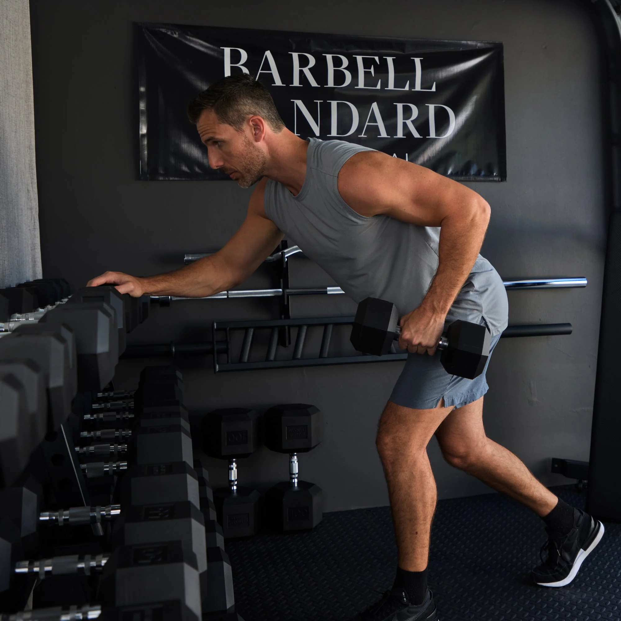 Rubber Hex Dumbbell Sets - Image 3