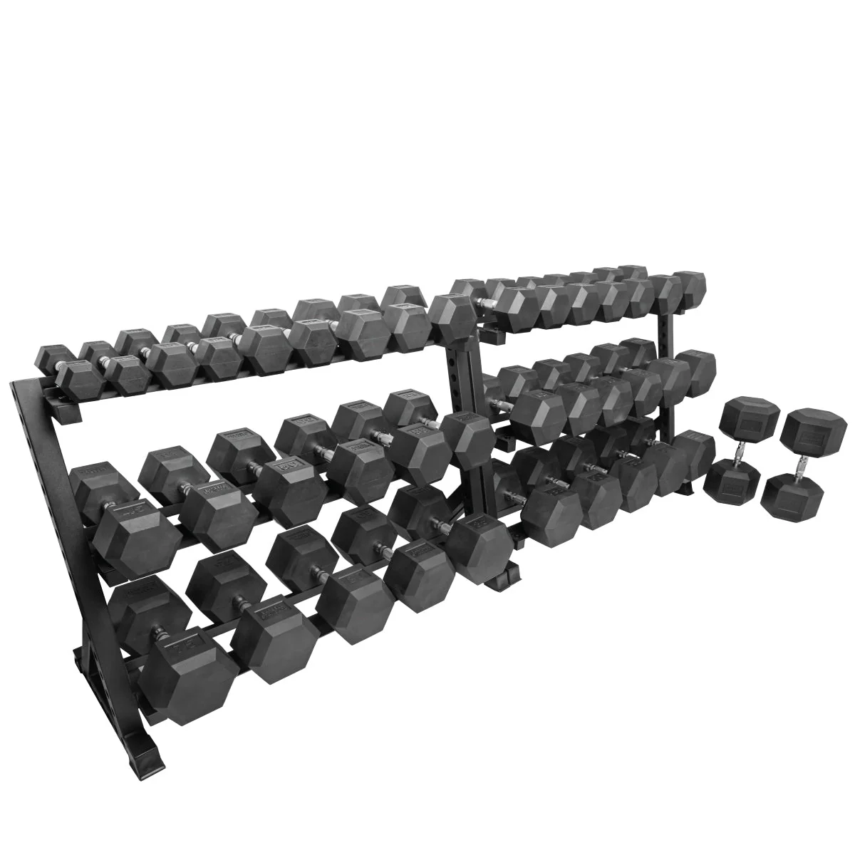 Rubber Hex Dumbbell Sets - Image 6