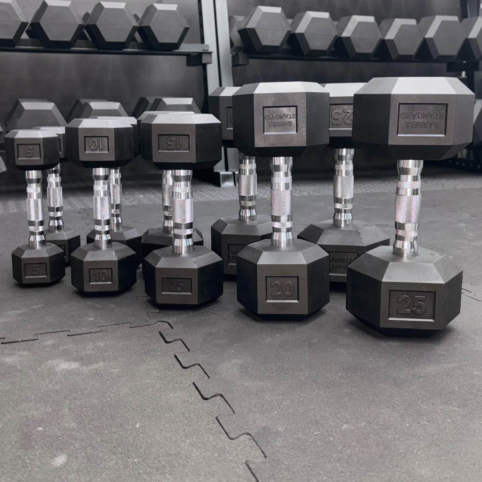 Rubber Hex Dumbbell Sets - Image 7
