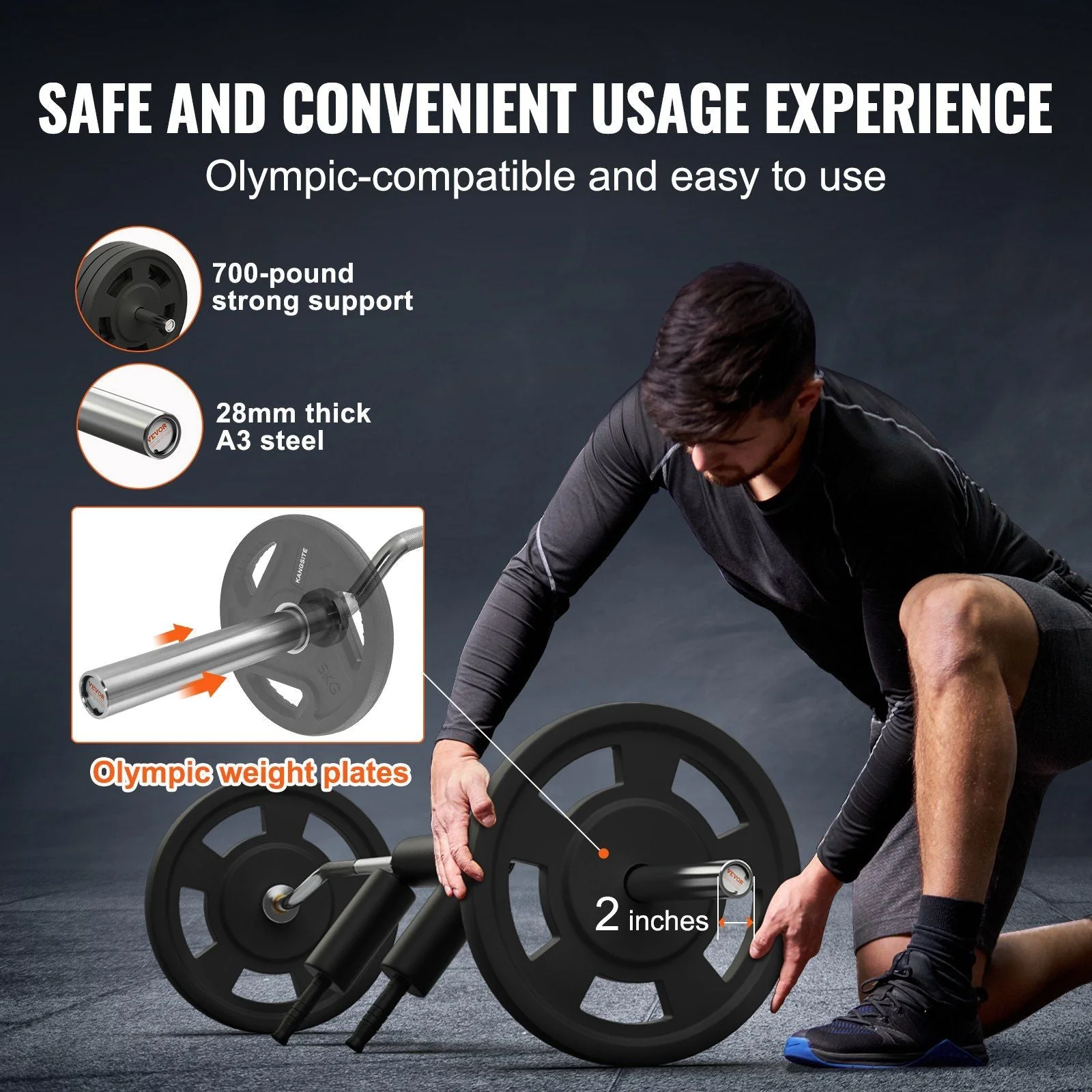 700 LBS Safety Squat Bar - Image 4