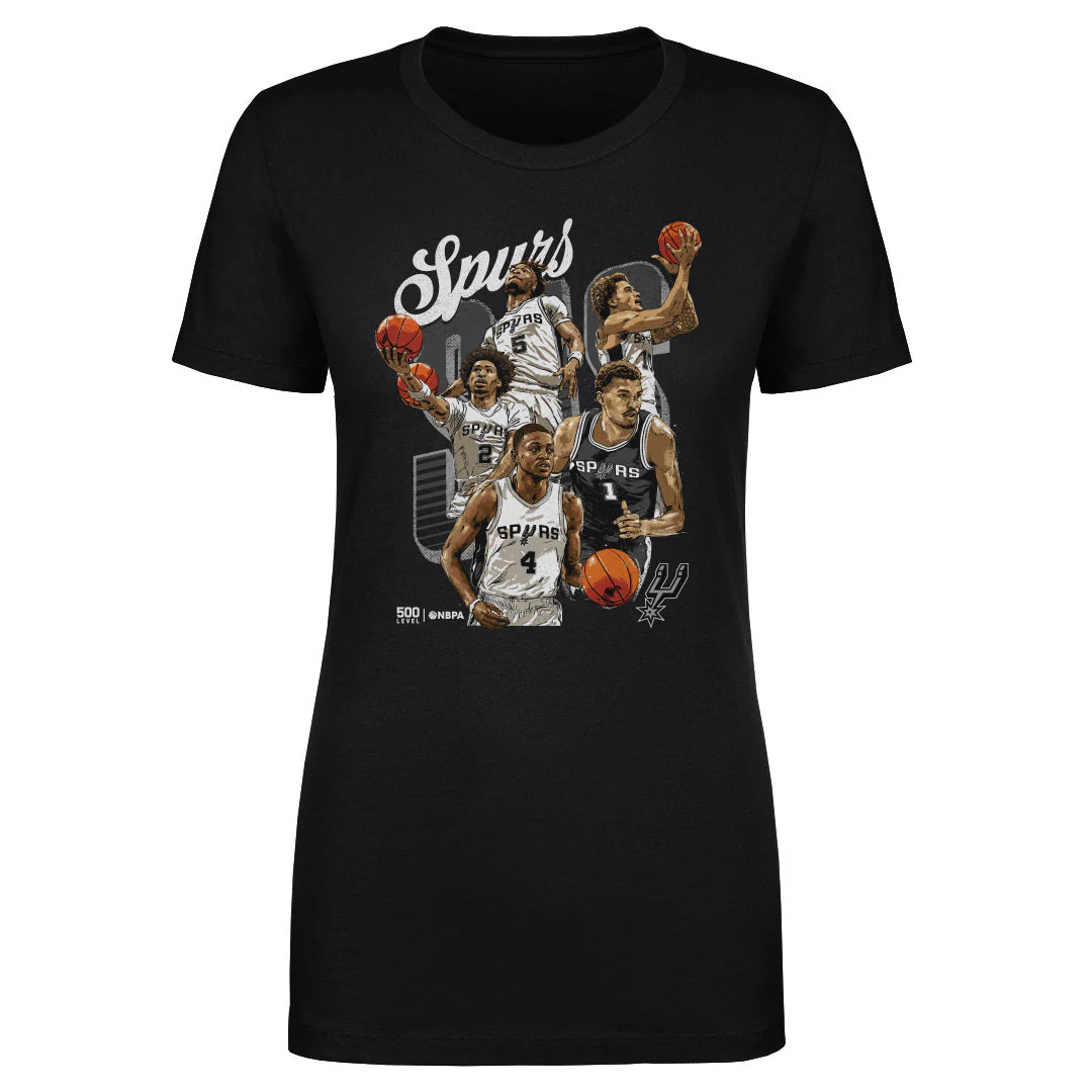 San Antonio Spurs 2025 Starting 5 WHT Women's T-Shirt